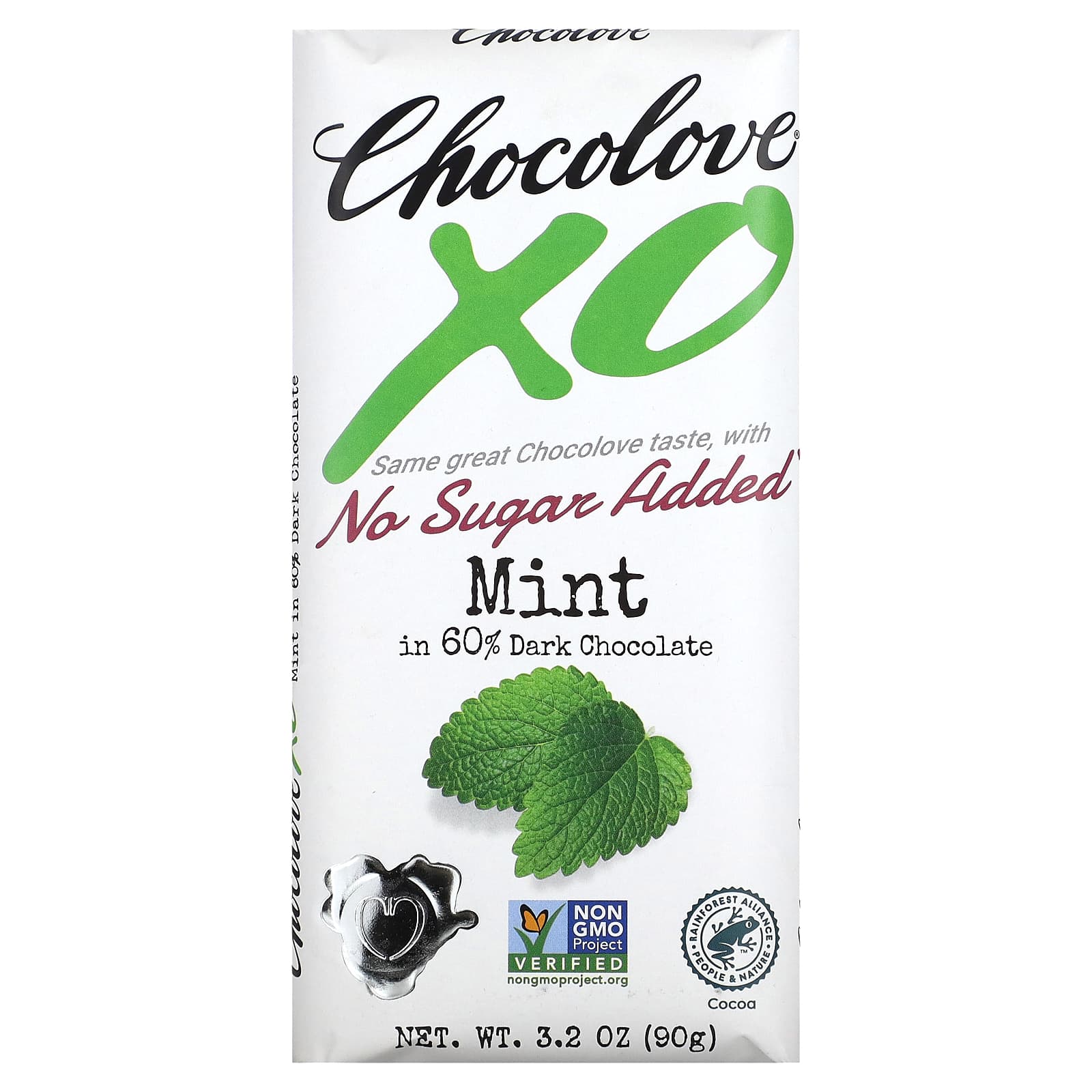 Chocolove-XO-Mint in 60% Dark Chocolate Bar-3.2 oz (90 g)