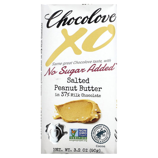 Chocolove-XO-Salted Peanut Butter in 37% Milk Chocolate Bar-3.2 oz (90 g)