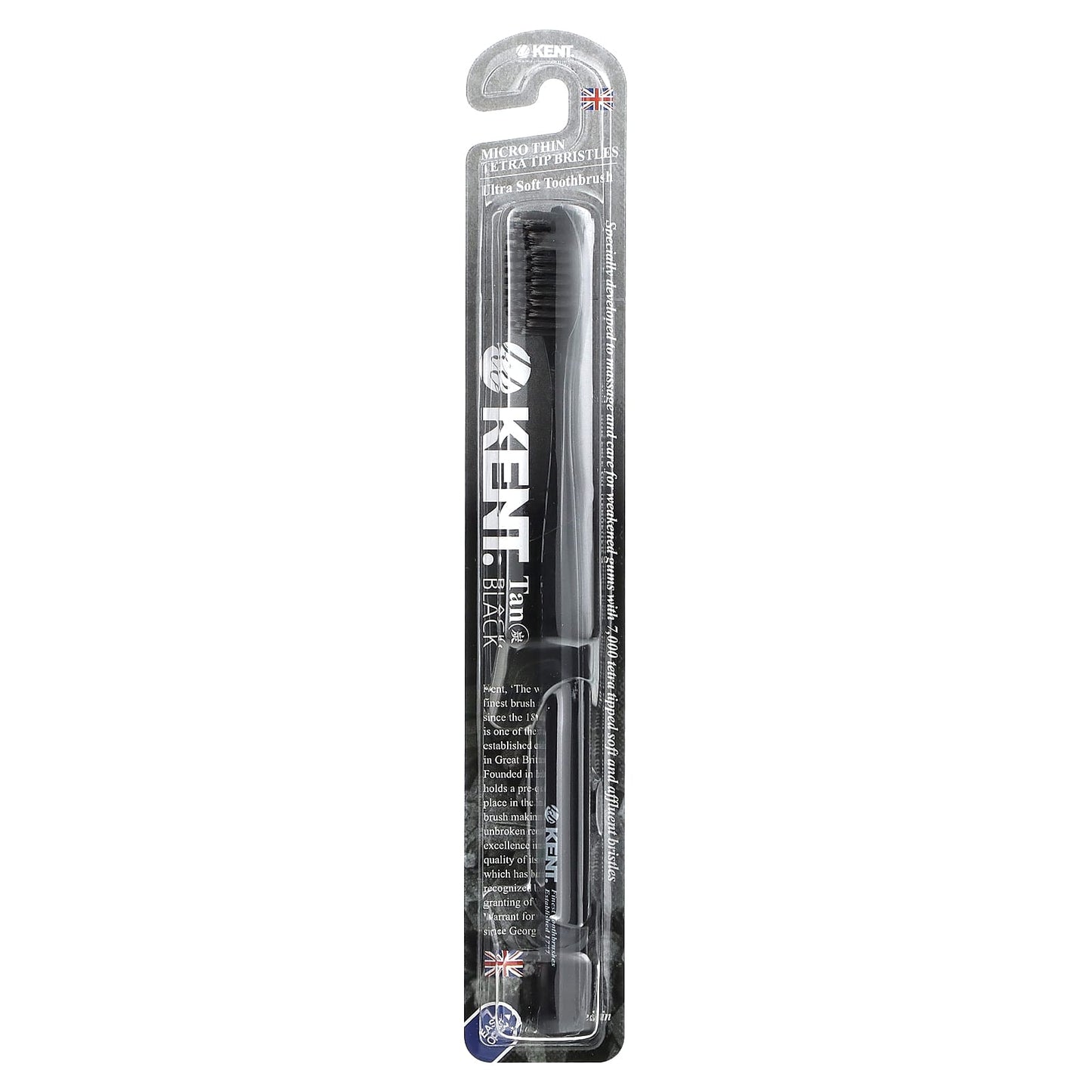 Kent-Ultra Soft Toothbrush-Black-1 Toothbrush