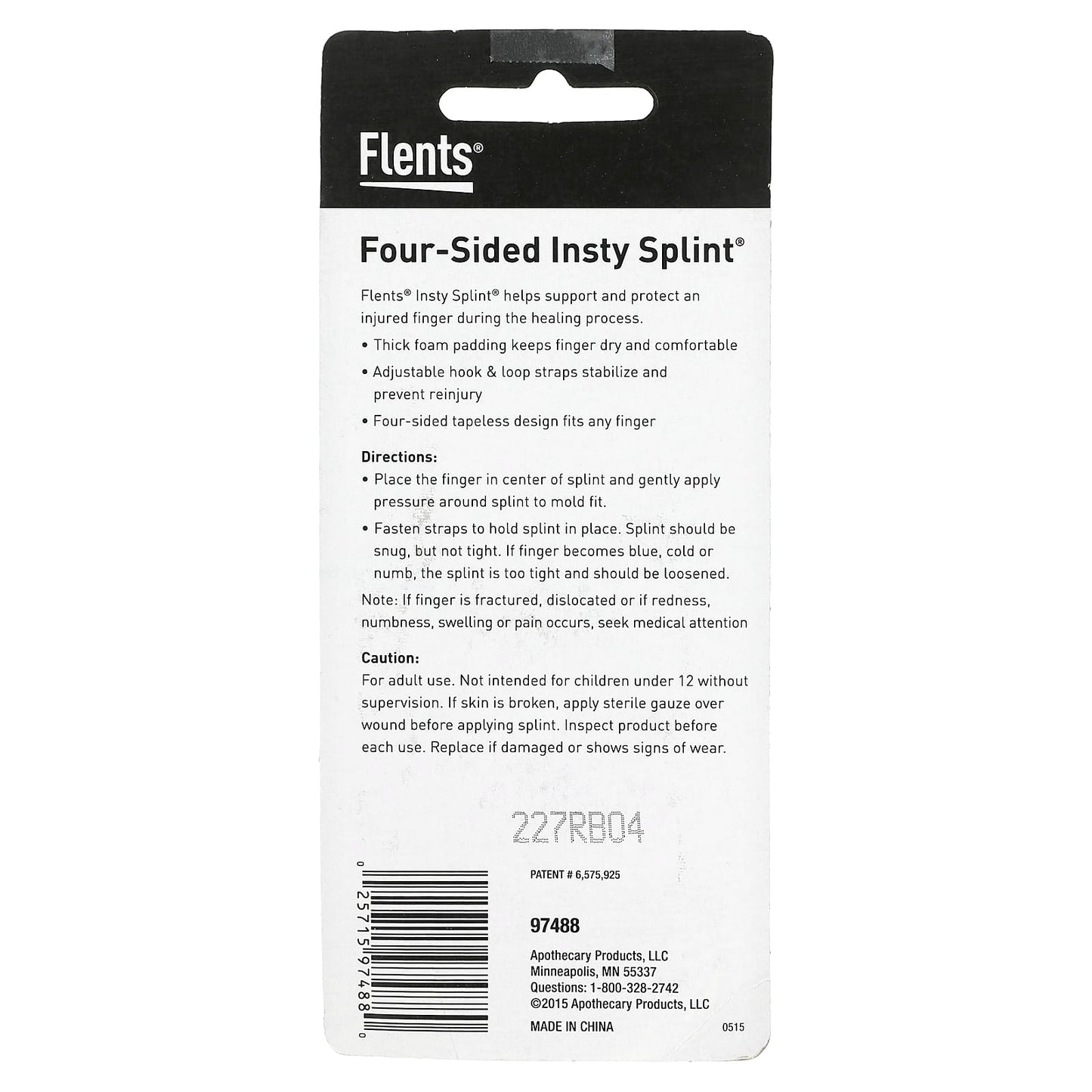 Flents, Insty Splint, Four-Sided, L, 1 Count