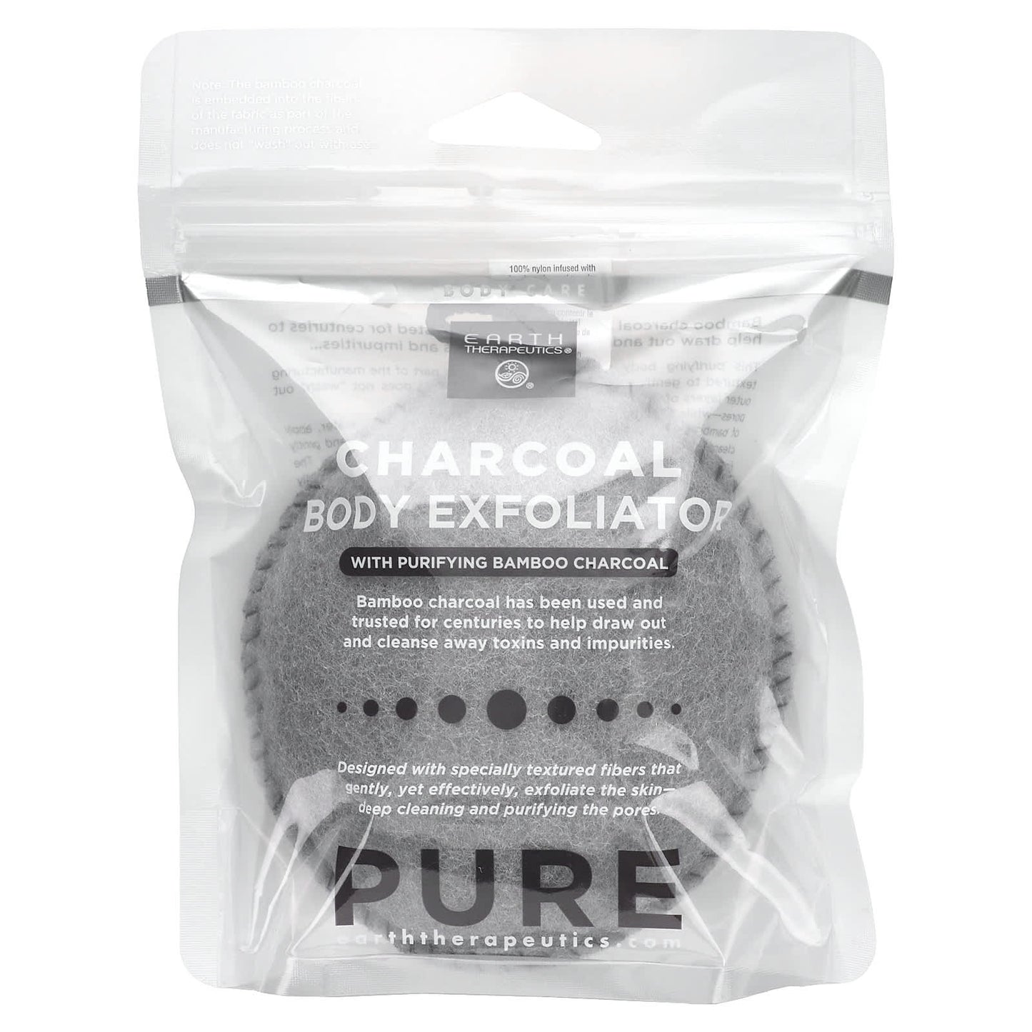 Earth Therapeutics-Pure-Charcoal Body Exfoliator With Purifying Bamboo Charcoal-1 Exfoliator