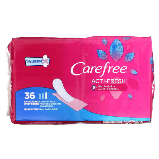 Carefree-Acti-Fresh-Daily Liners-Extra Long-Unscented-36 Liners