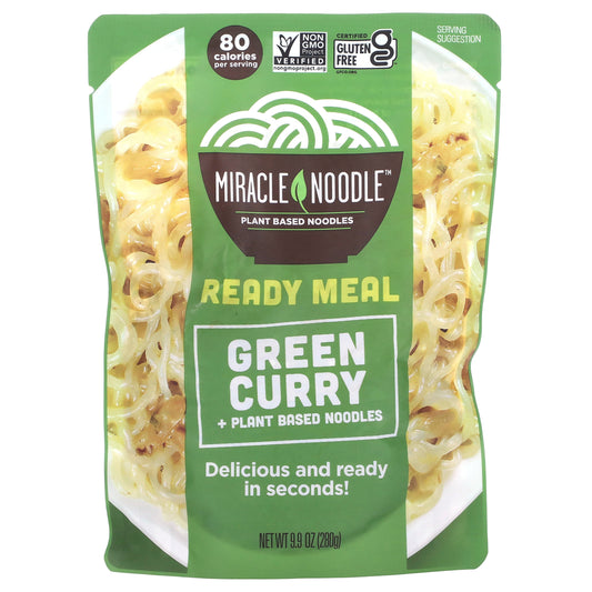 Miracle Noodle-Ready Meal-Green Curry + Plant Based Noodles -9.9 oz (280 g)