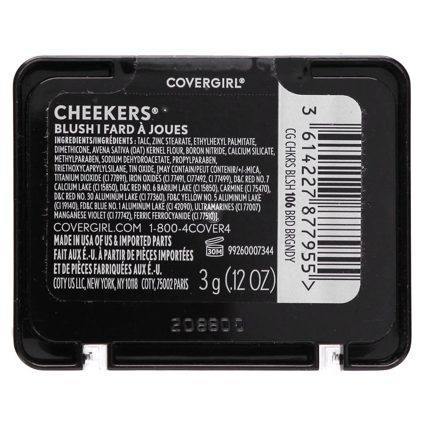 Covergirl, Cheekers Blush, 106 Bordeaux Burgundy, 0.12 oz (3 g)