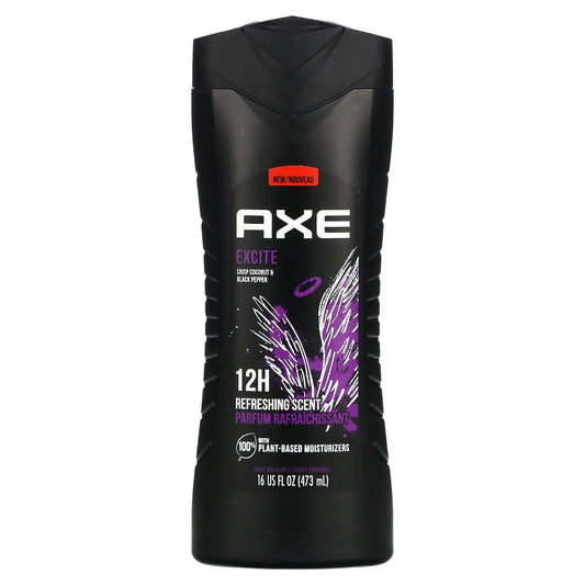 Axe-Excite Body Wash-Crisp Coconut & Black Pepper-16 fl oz (473 ml)