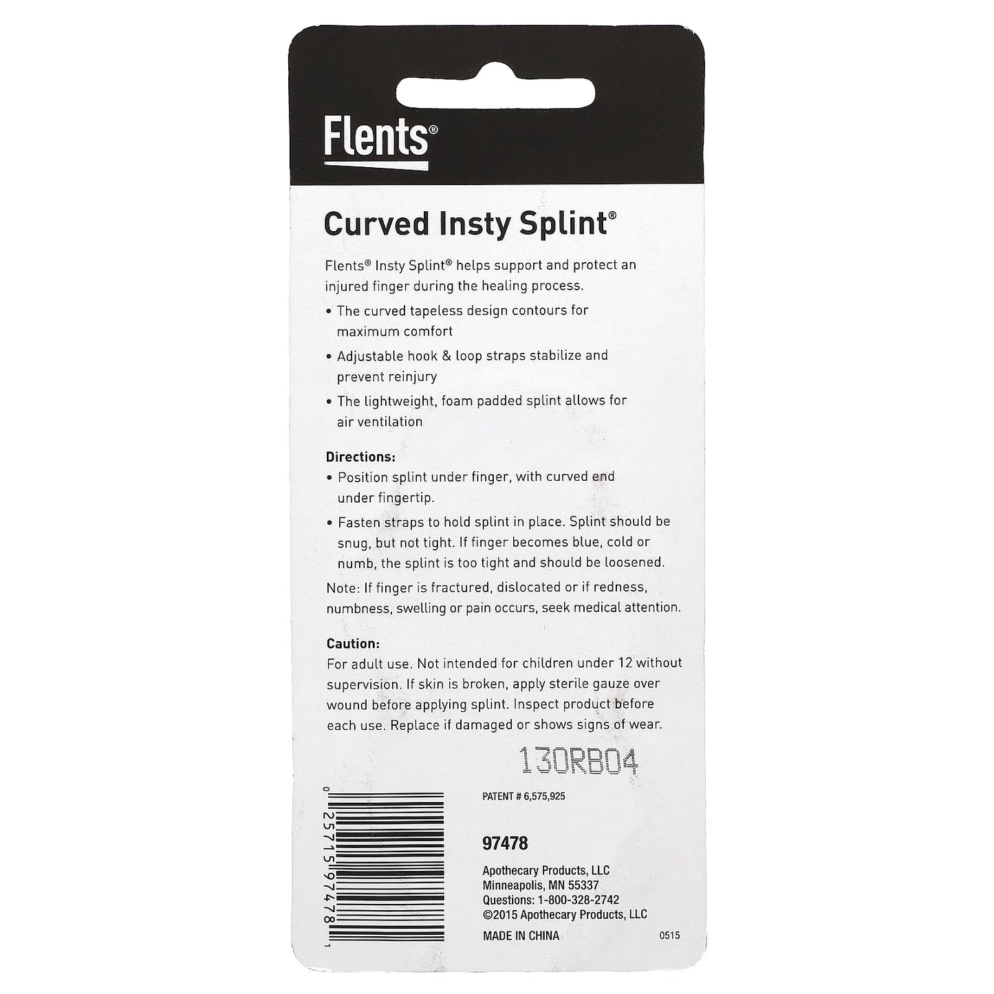 Flents, Insty Splint, Curved, M, 1 Count