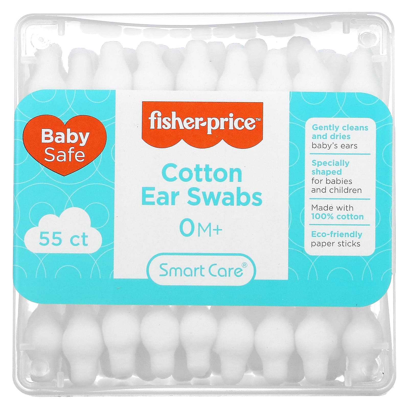 Fisher-Price-Cotton Ear Swabs-0+ Months-55 Count