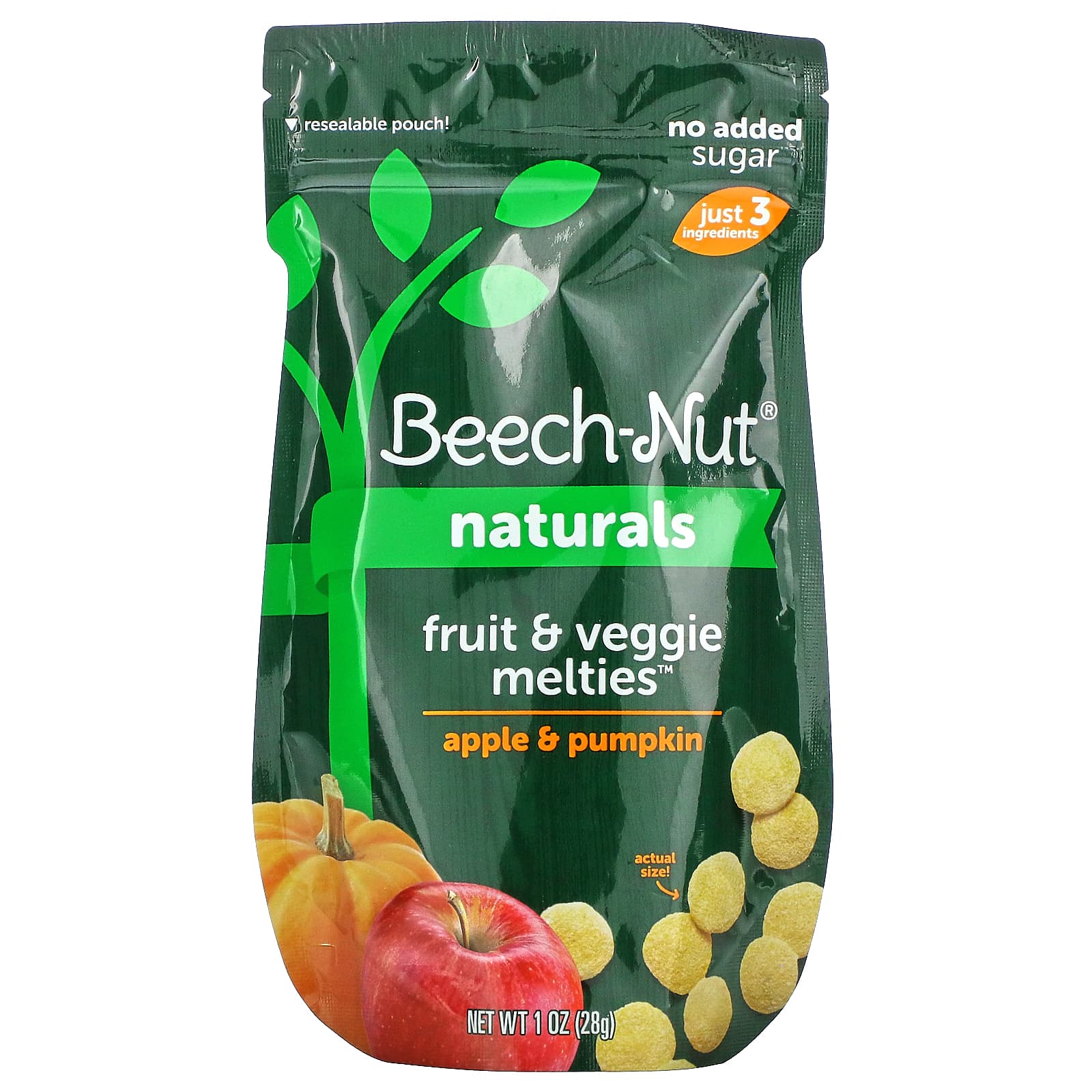 Beech-Nut-Naturals-Fruit & Veggie Melties-8+ Months-Apple & Pumpkin-1 oz (28 g)