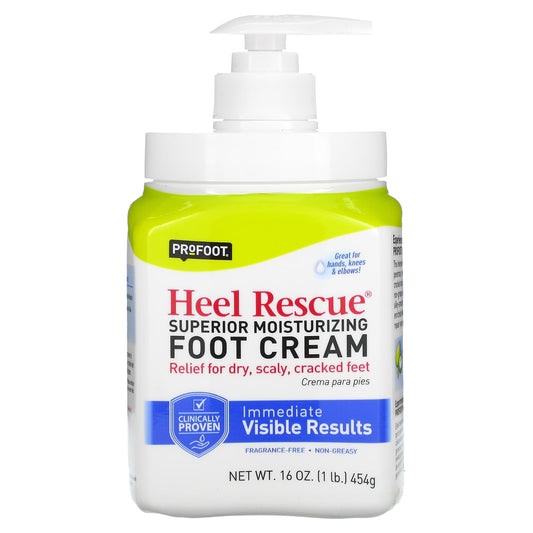 Profoot-Heel Rescue-Superior Moisturizing Foot Cream-Fragrance Free-16 oz (454 g)