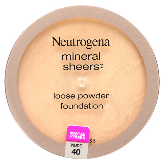 Neutrogena-Mineral Sheers-Loose Powder Foundation-Nude 40-0.19 oz (5.5 g)