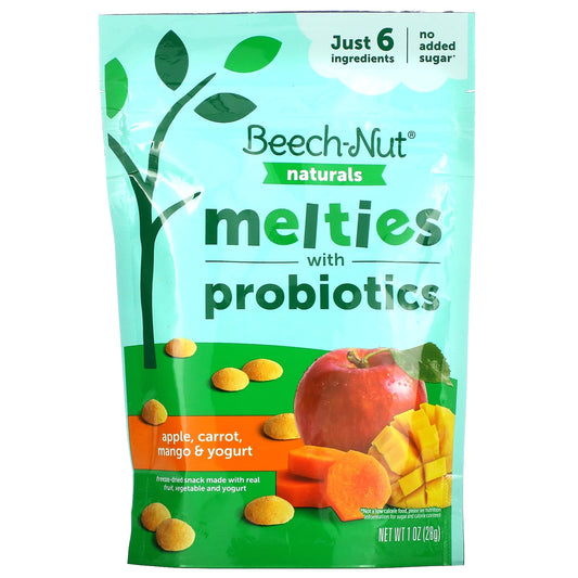 Beech-Nut-Naturals-Melties with Probiotics-8+ Motnhs-Apple-Carrot-Mango & Yogurt-1 oz (28 g)