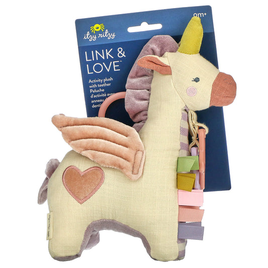 itzy ritzy-Link & Love-Activity Plush with Teether-0+ Months-Pegs-1 Teether