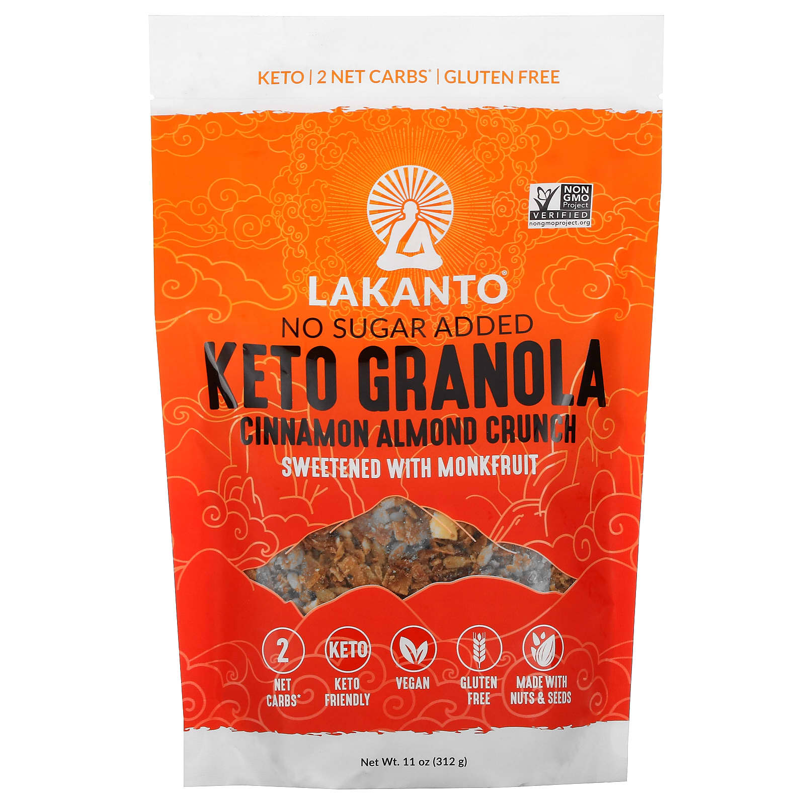 Lakanto-Keto Granola-Cinnamon Almond Crunch-11 oz (312 g)