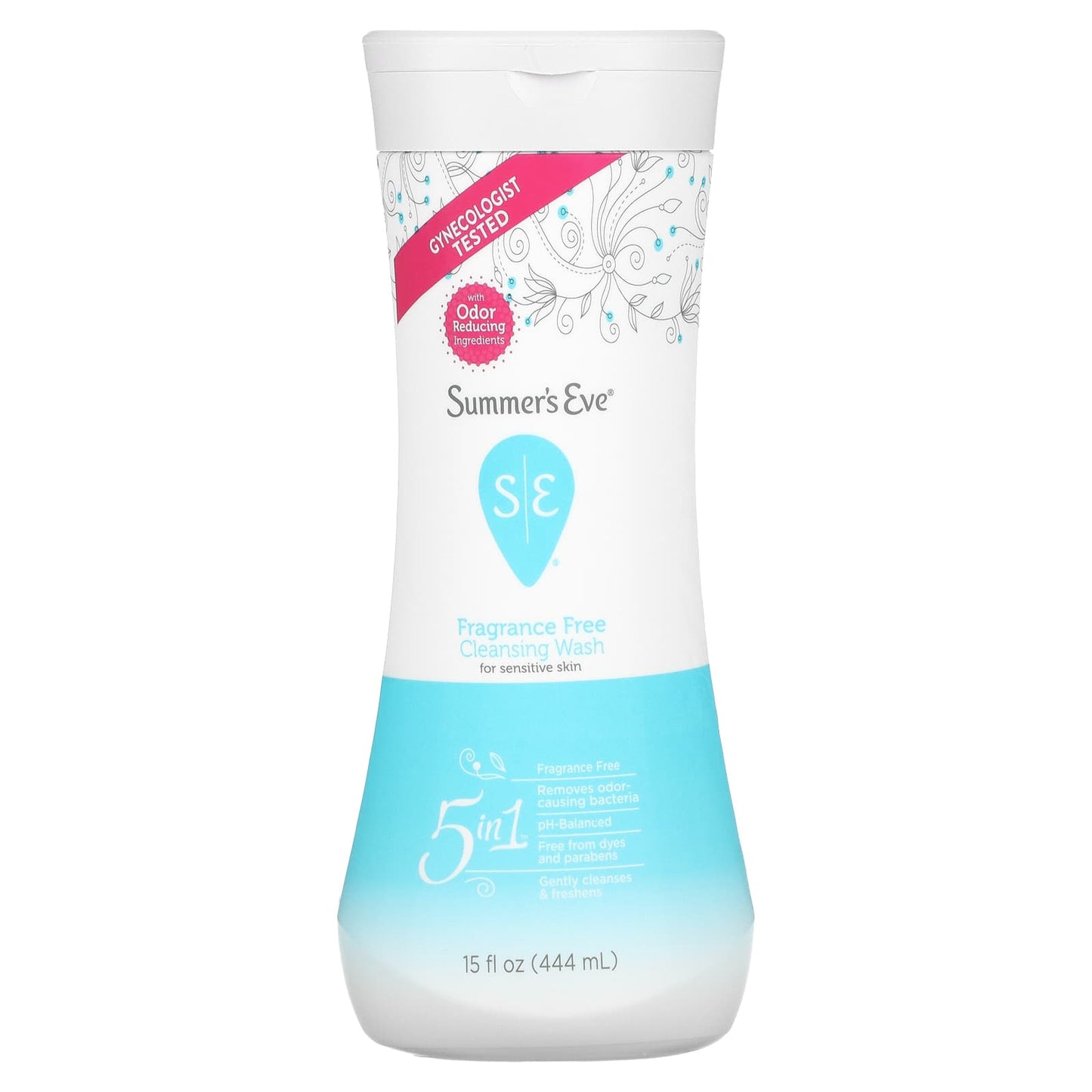 Summer's Eve-5 in 1 Cleansing Wash-Fragrance Free-15 fl oz (444 ml)