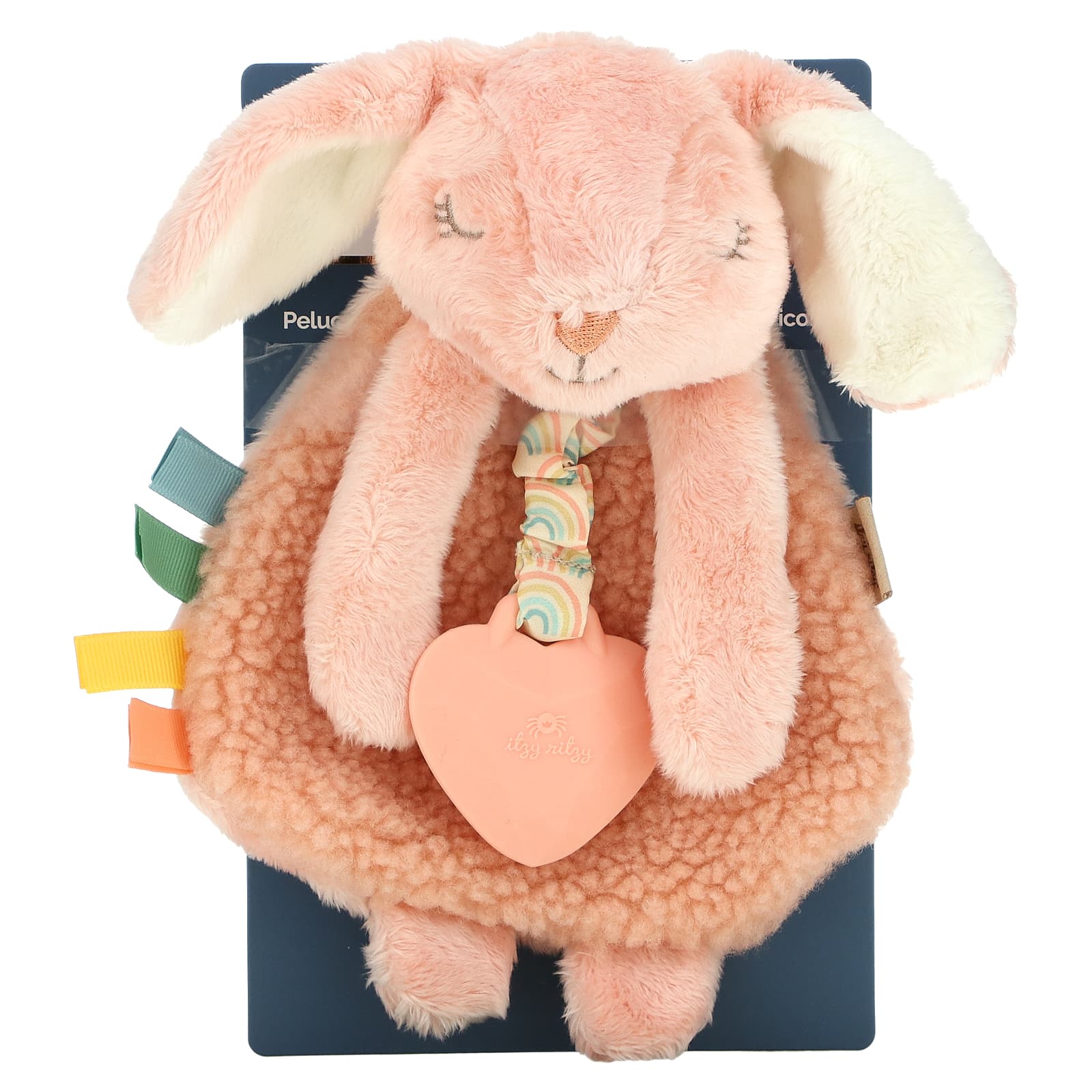 itzy ritzy-Itzy Lovey-Plush Lovey With Silicone Teether-0+ Months-Ana The Bunny-1 Teether