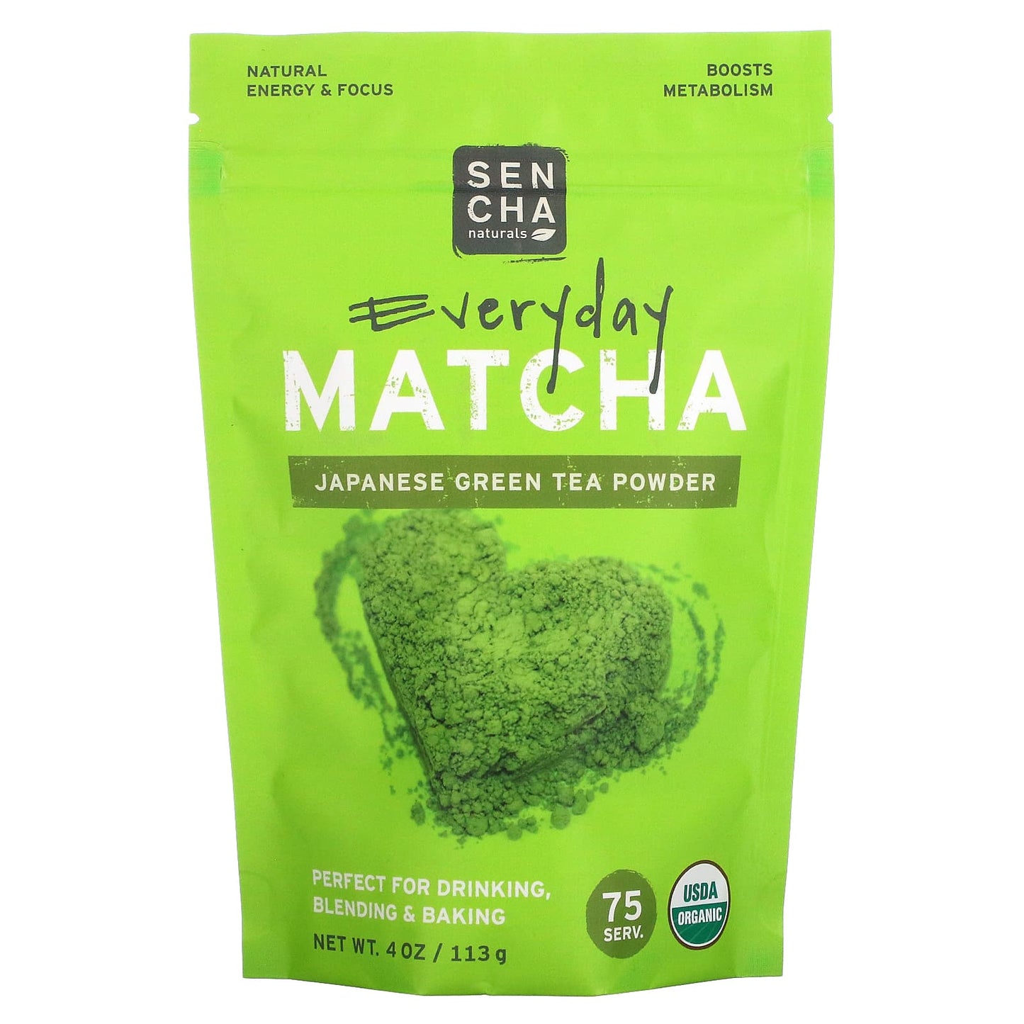 Sencha Naturals-Everyday Matcha-Japanese Green Tea Powder-4 oz (113 g)