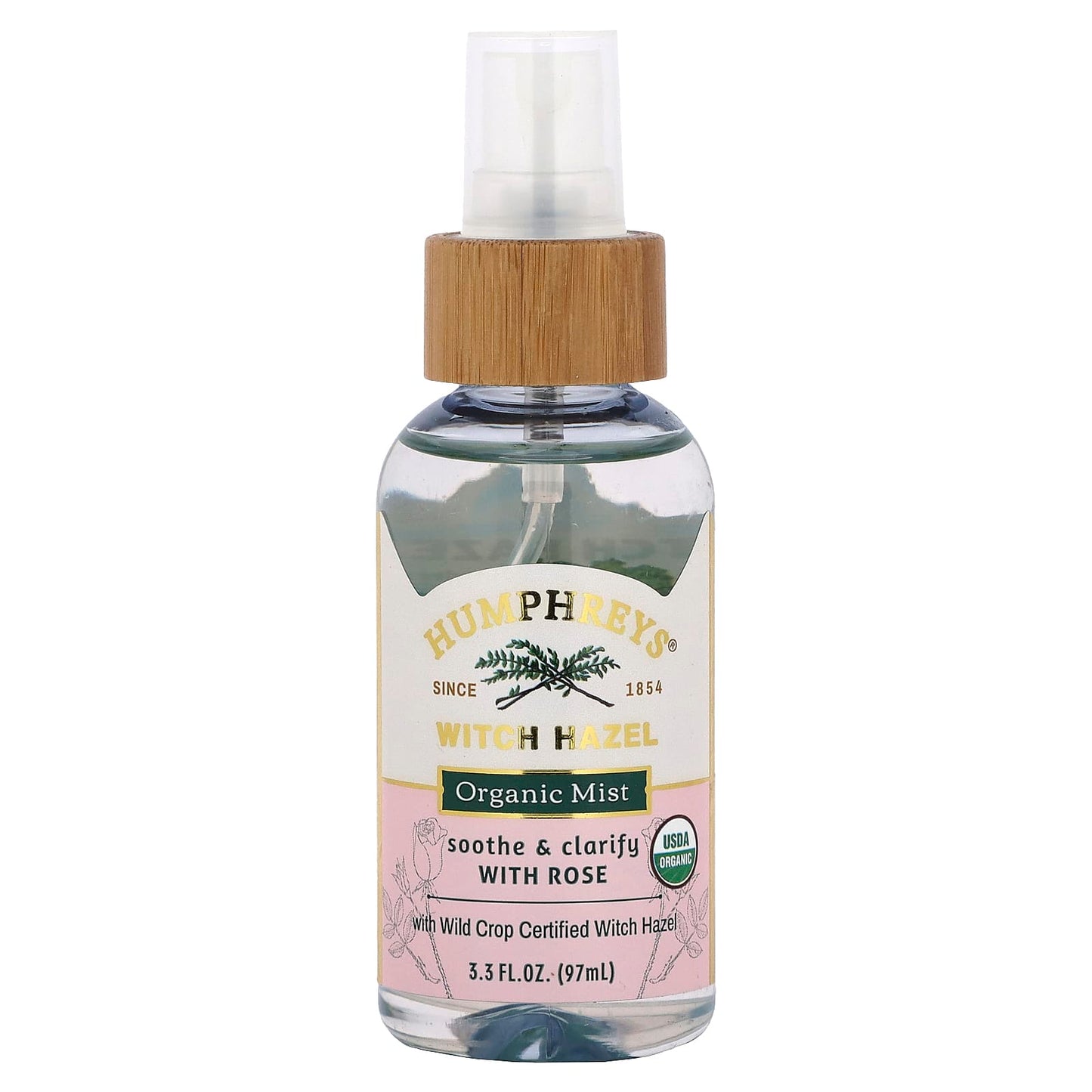 Humphreys-Witch Hazel-Organic Mist with Rose-3.3 fl oz (97 ml)