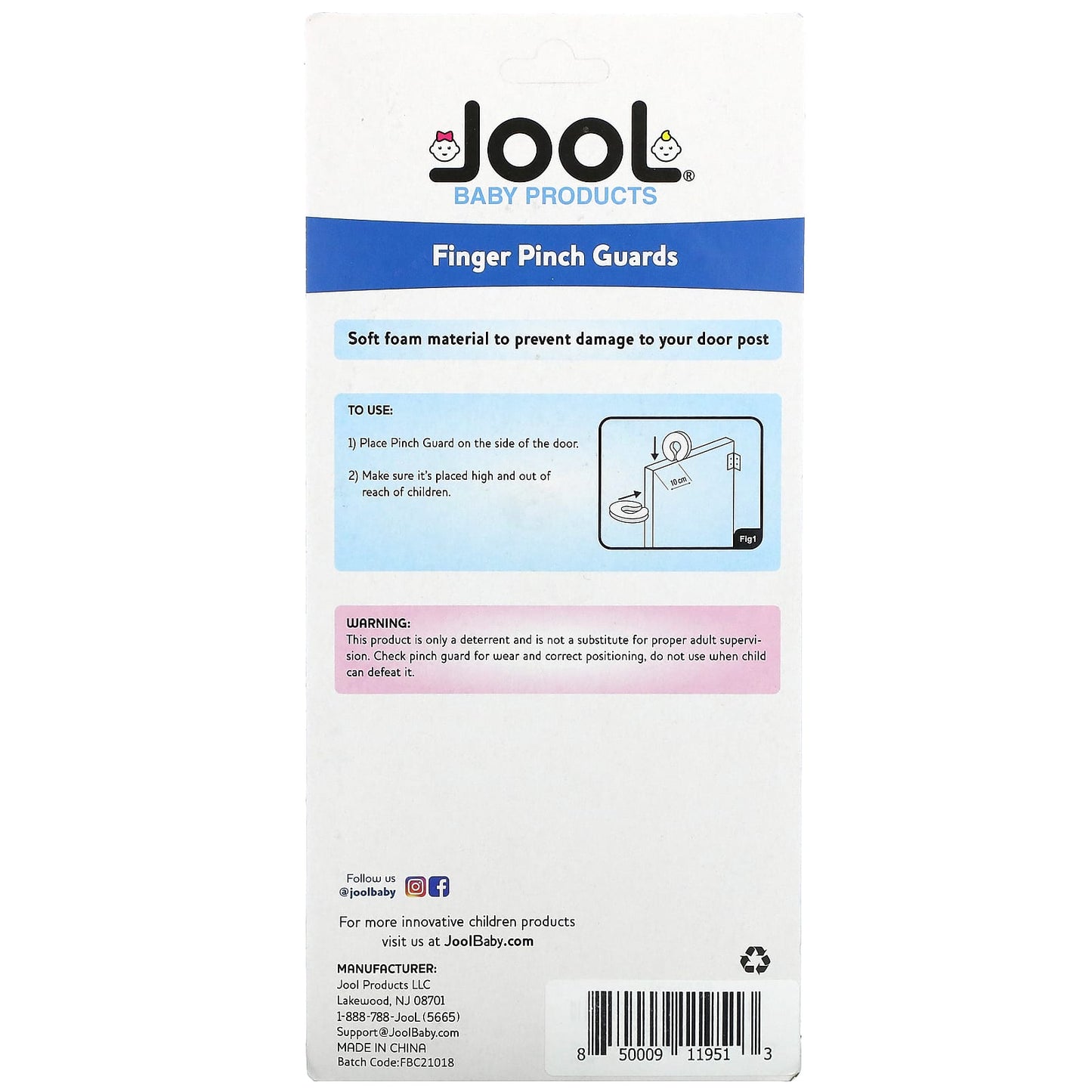 Jool Baby Products, Finger Pinch Guards, 6 Pack