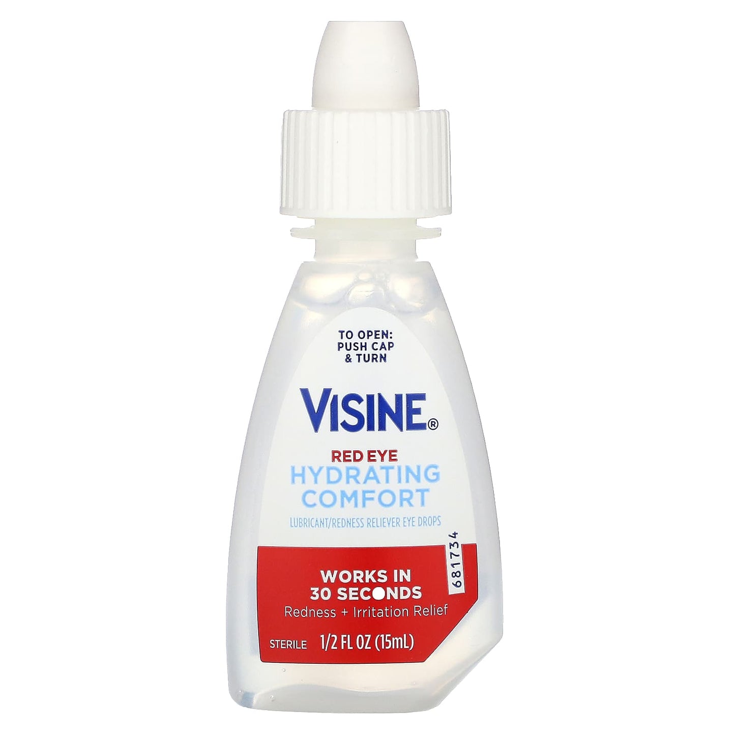 Visine, Red Eye Hydrating Comfort, Lubricant/Redness Reliever Eye Drops, 1/2 fl oz (15 ml)