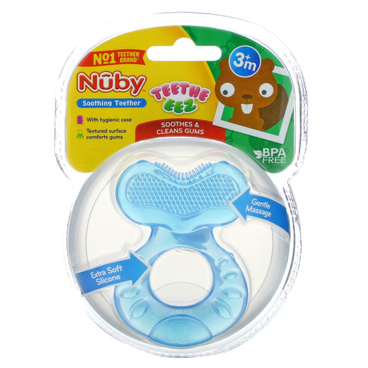 Nuby-Teethe Eez-Soothing Teether-3+ Months-Blue