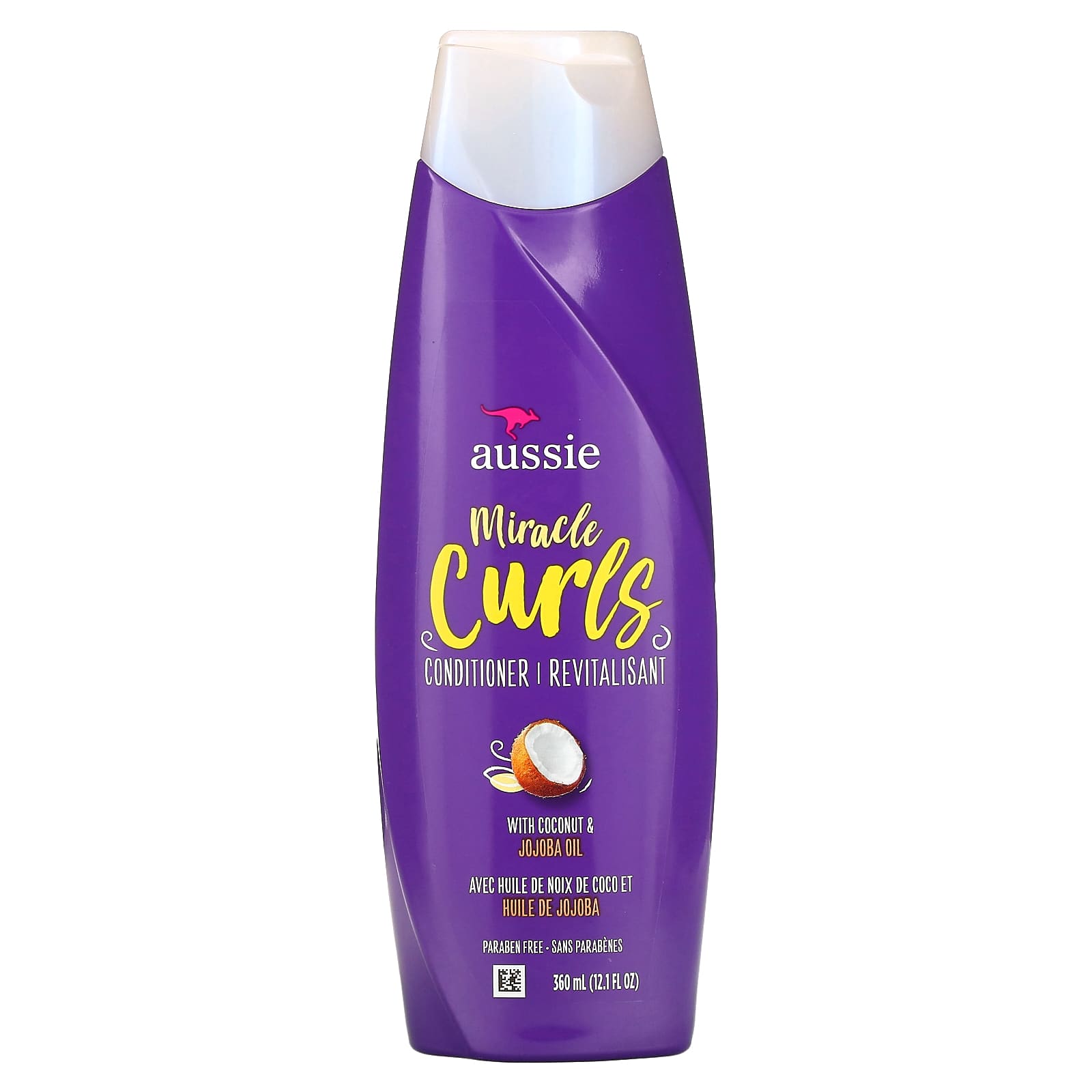 Aussie-Miracle Curls-Conditioner-Coconut & Jojoba Oil-12.1 fl oz (360 ml)