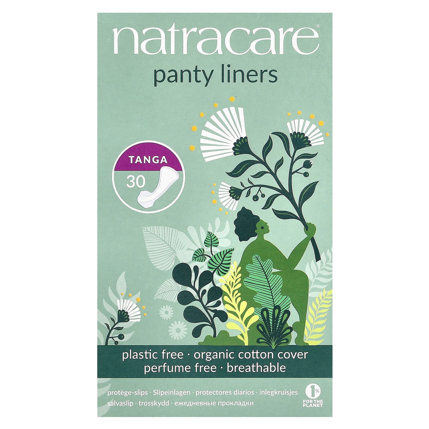 Natracare-Panty Liners-Organic Cotton Cover-Tanga-30 Liners