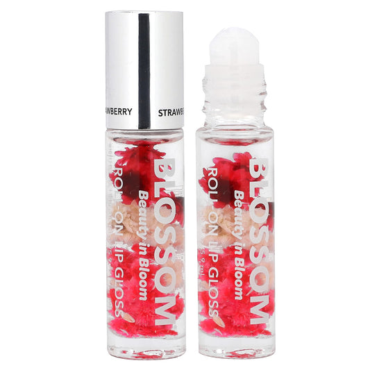 Blossom-Roll-On Lip Gloss-Strawberry-0.20 fl oz (5.9 ml)