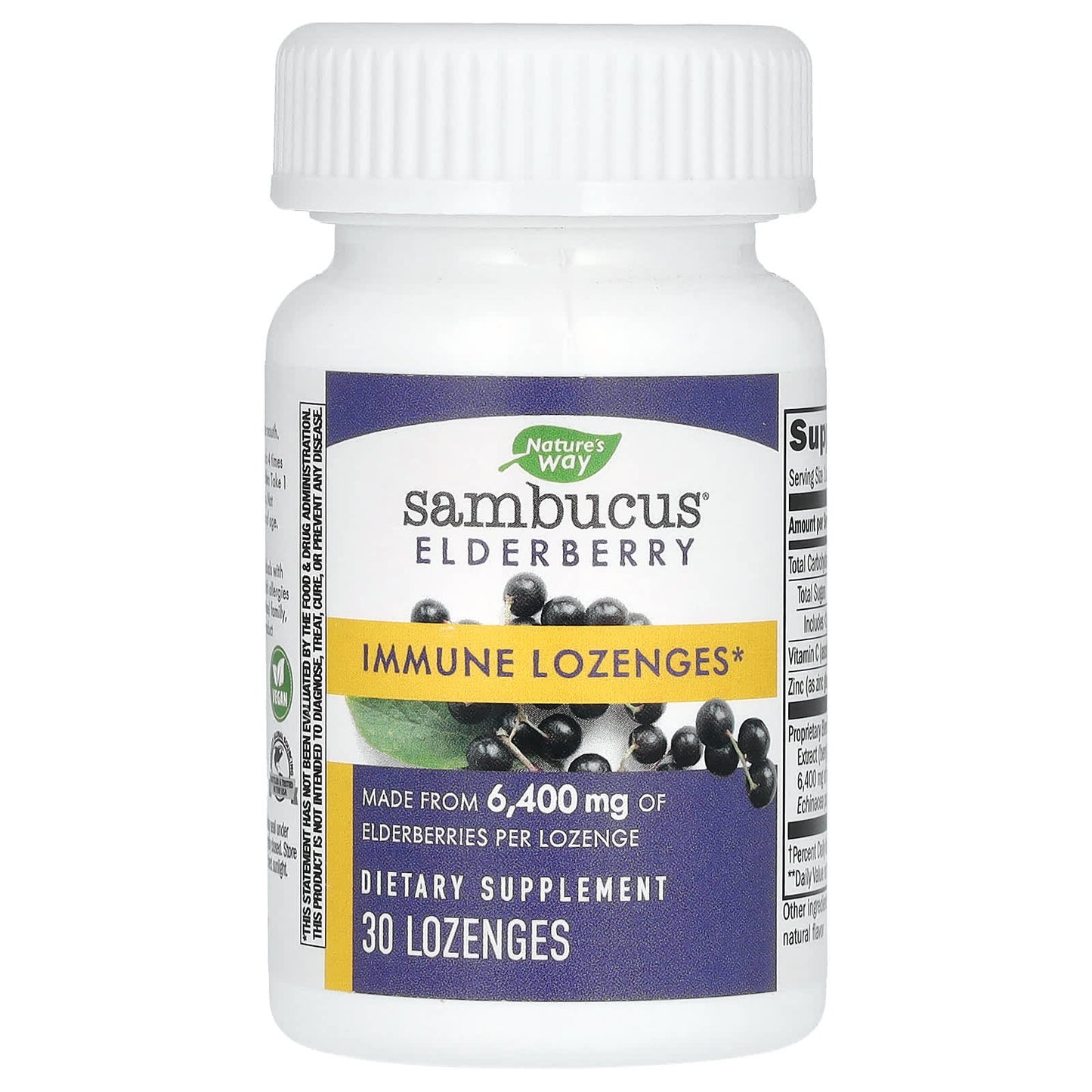 Nature's Way, Sambucus Elderberry, Immune Lozenges, 30 Lozenges