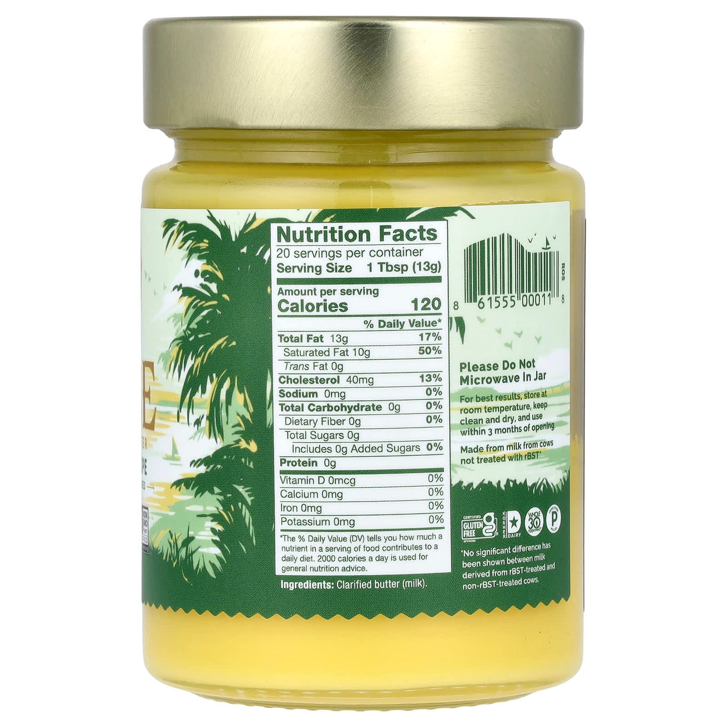 4th & Heart, Ghee Clarified Butter, Grass-Fed, Original Recipe, 9 oz (255 g)