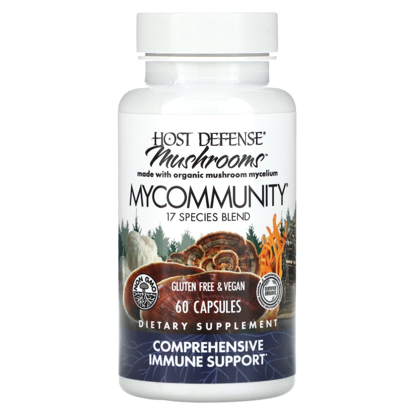 Fungi Perfecti, Mushrooms, MyCommunity, 60 Capsules