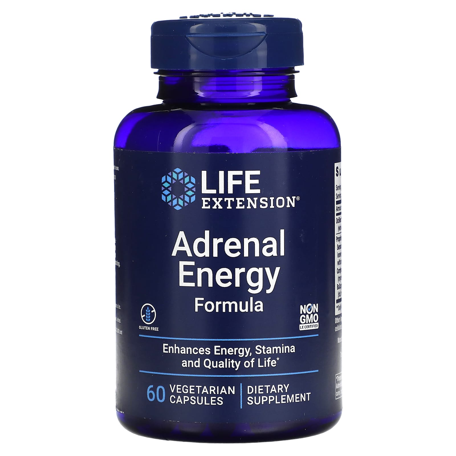 Life Extension-Adrenal Energy Formula-60 Vegetarian Capsules