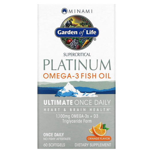 Minami Nutrition-Supercritical Platinum-Omega-3 Fish Oil-Orange-60 Softgels