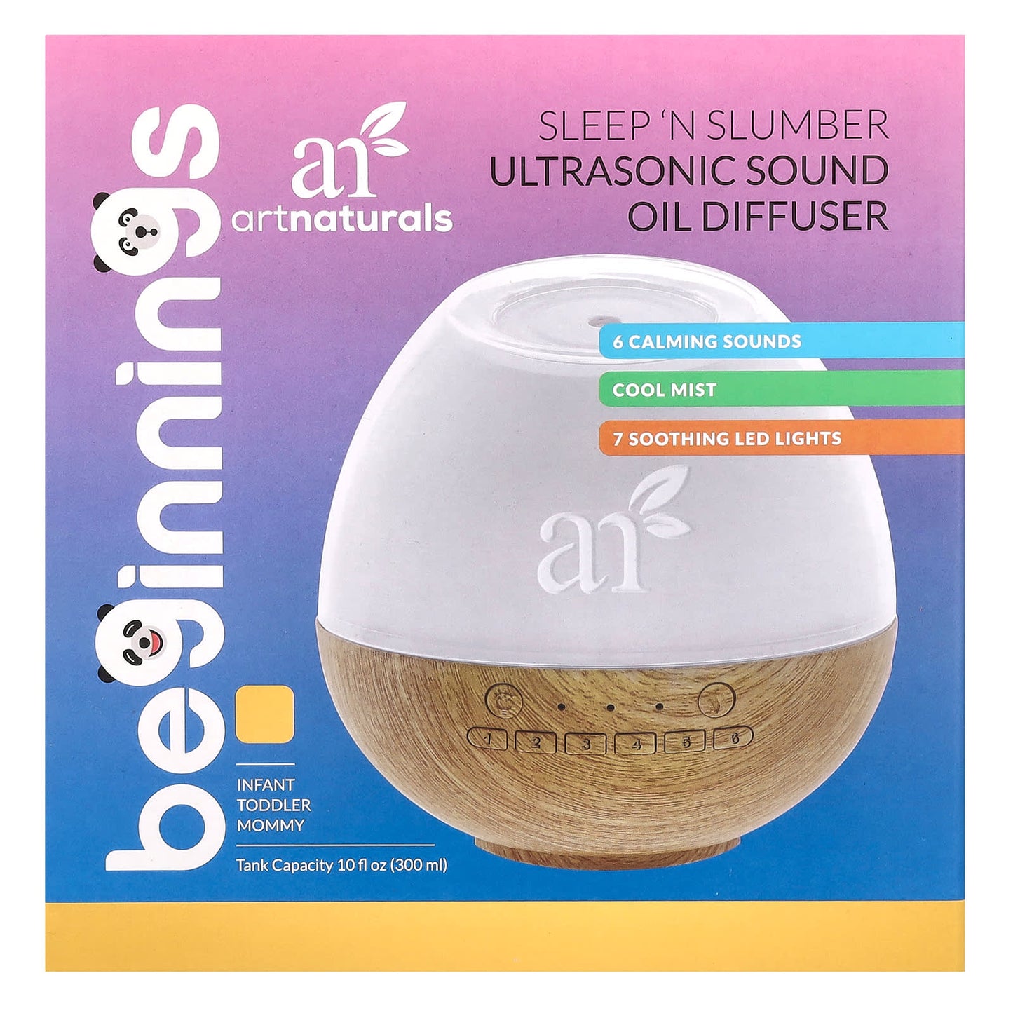 artnaturals, Beginnings, Sleep 'N Slumber Ultrasonic Sound Oil Diffuser, 1 Diffuser