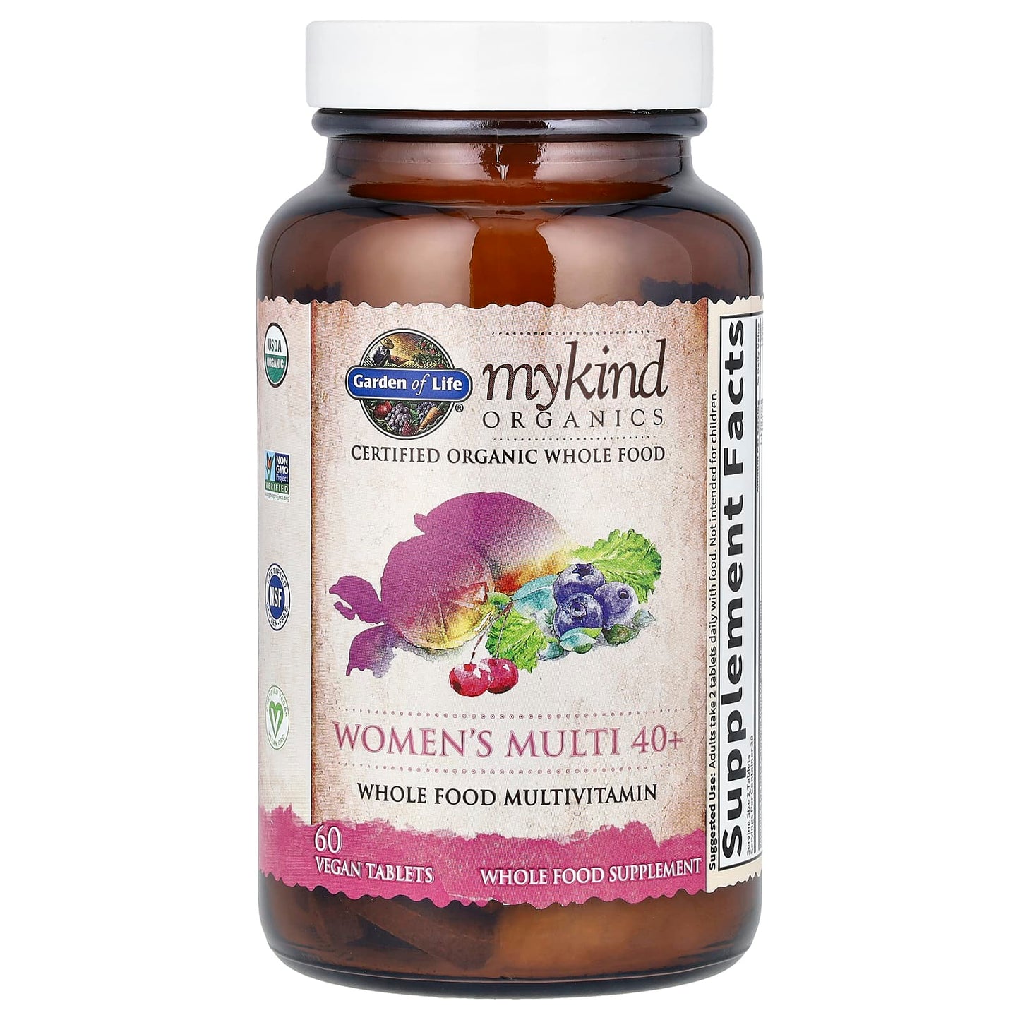 Garden of Life, MyKind Organics, Women's Multi 40+, 60 Vegan Tablets