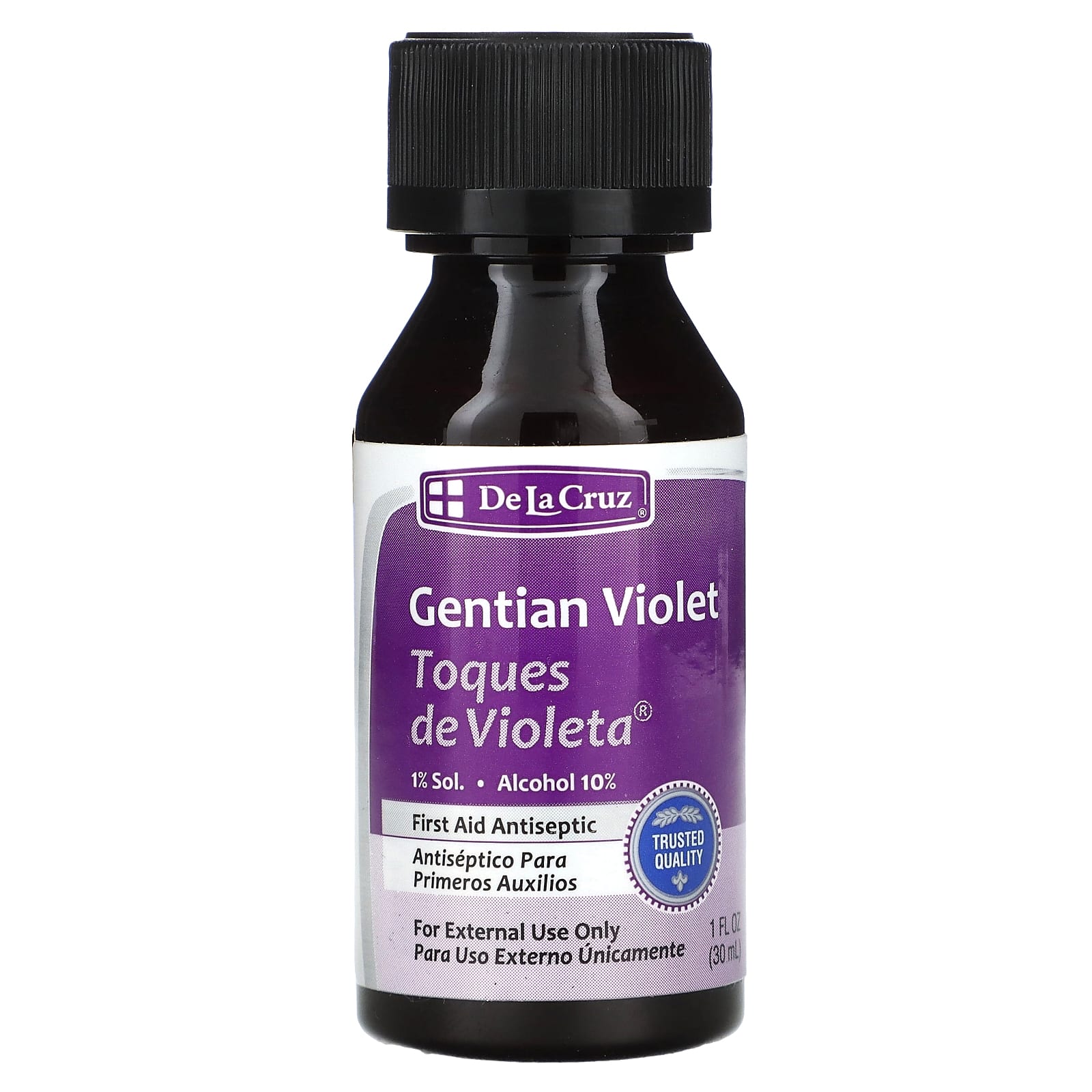 De La Cruz-Gentian Violet-First Aid Antiseptic-1 fl oz (30 ml)