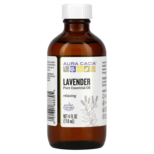 Aura Cacia-Pure Essential Oil-Lavender-4 fl oz (118 ml)