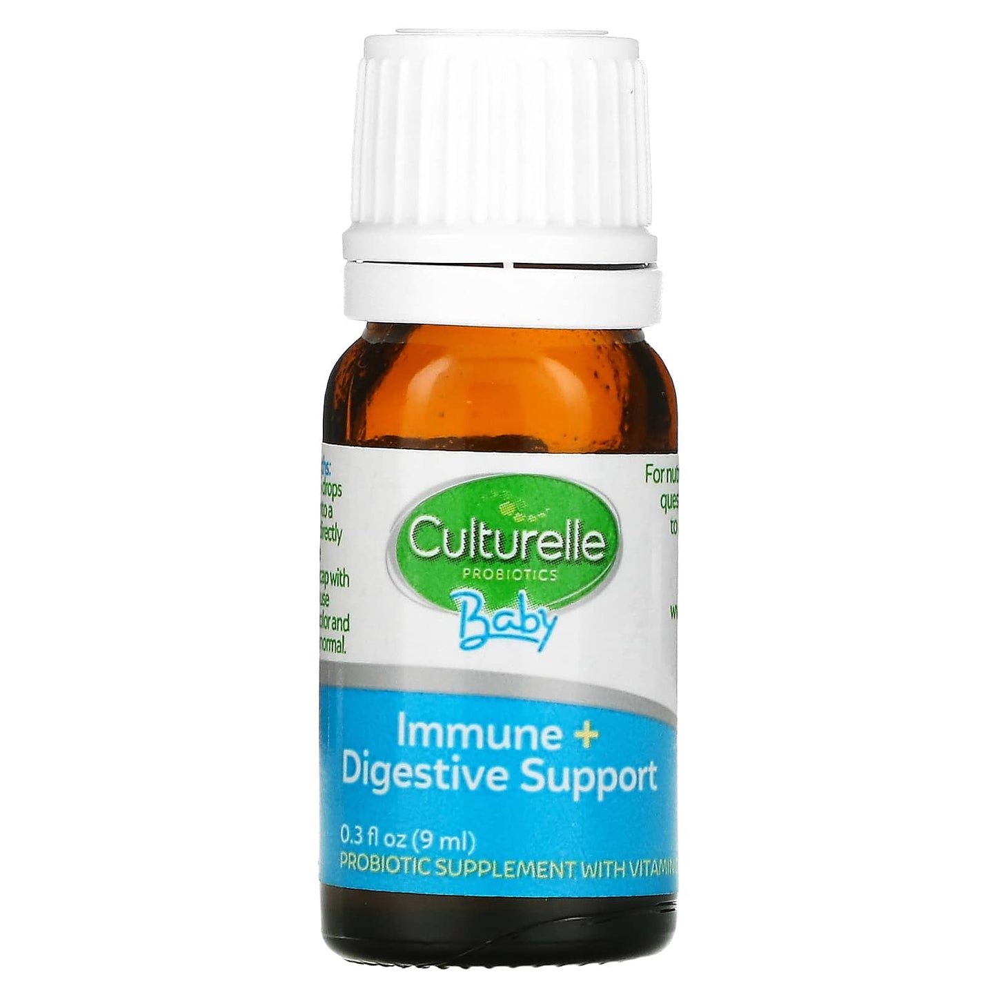 Culturelle, Probiotics, Baby, Immune + Digestive Support, Probiotic & Vitamin D Drops,  0-12 Months, 0.3 fl oz (9 ml)