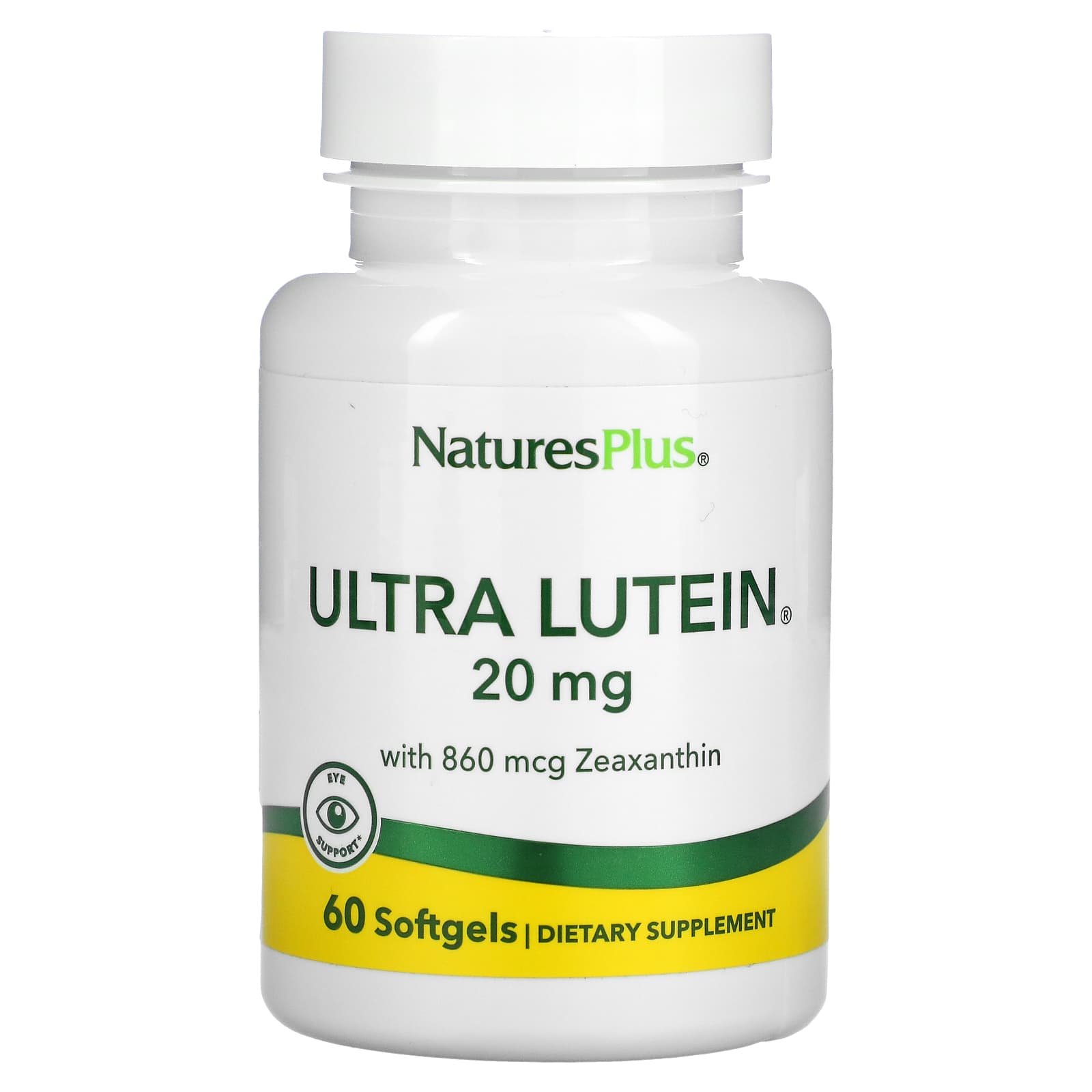 NaturesPlus-Ultra Lutein with Zeaxanthin-20 mg-60 Softgels