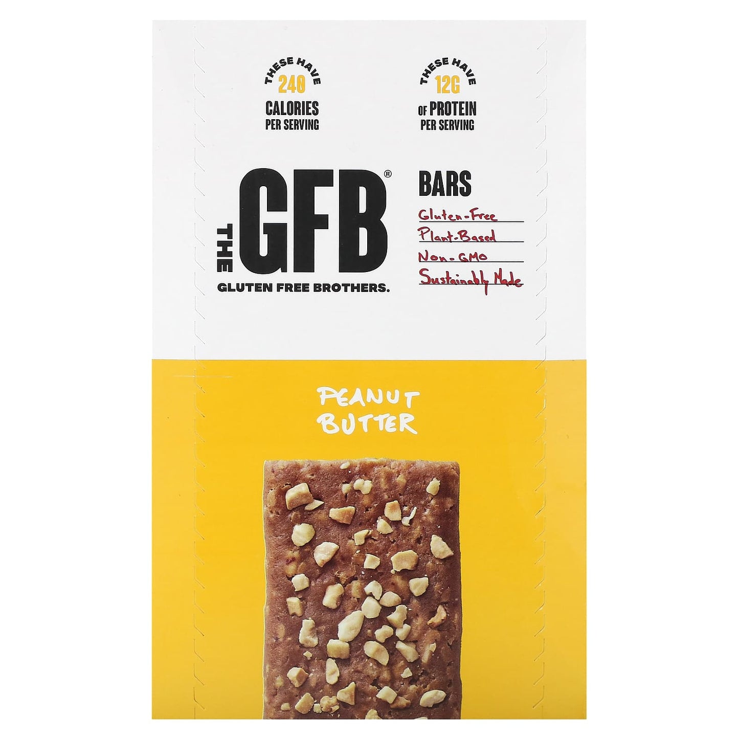 The GFB-Gluten Free Bars-Peanut Butter-12 Bars-2.05 oz (58 g)