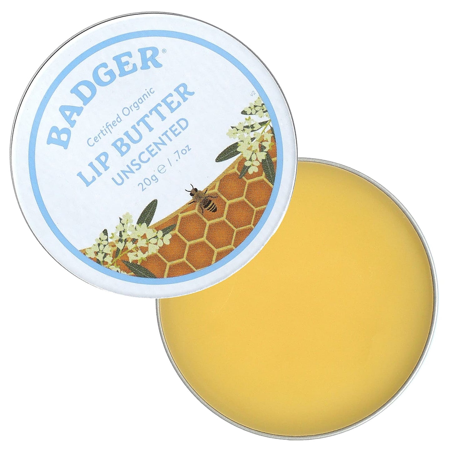 Badger Company, Lip Butter, Unscented, 0.7 oz (20 g)