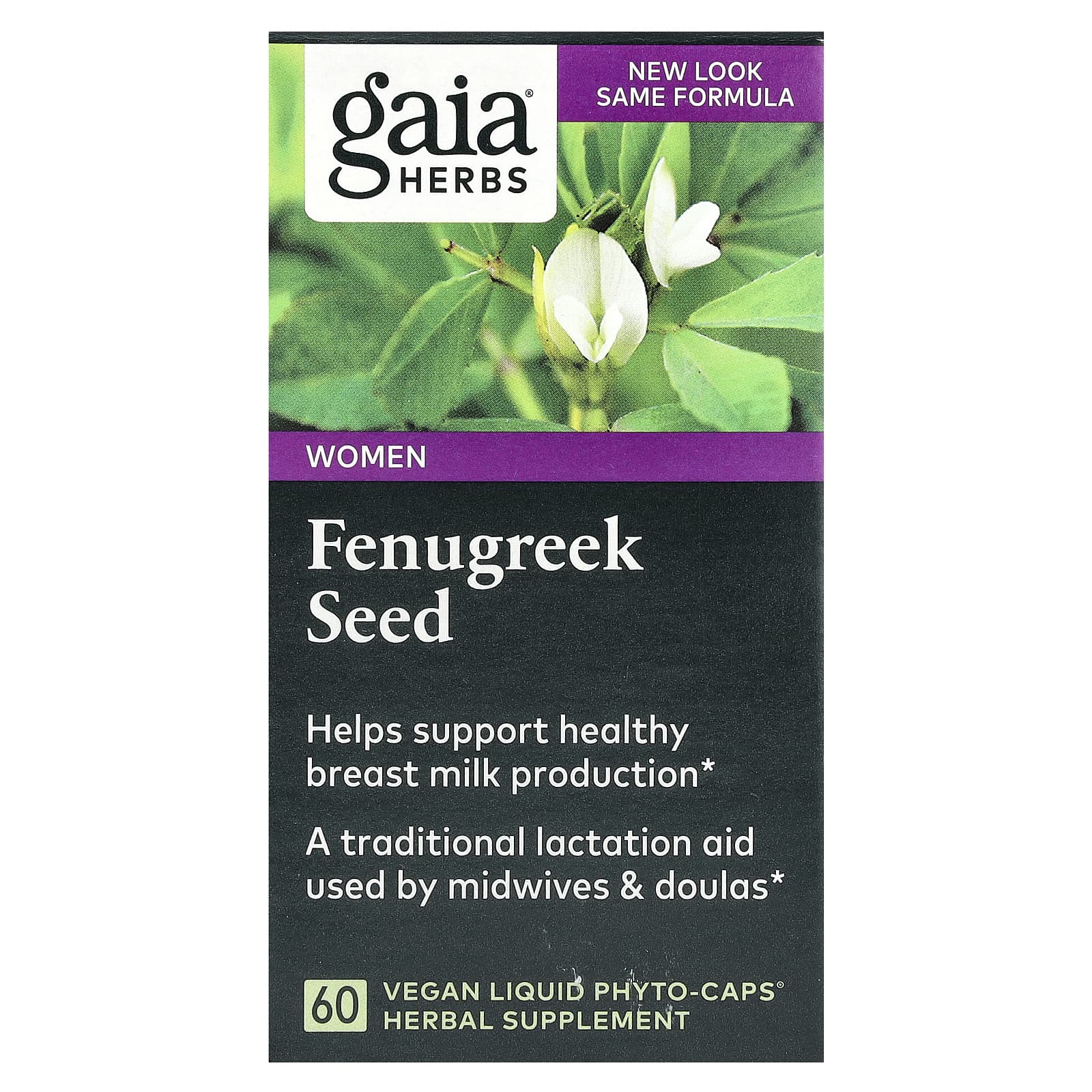 Gaia Herbs-Fenugreek Seed for Women-60 Vegan Liquid Phyto-Caps