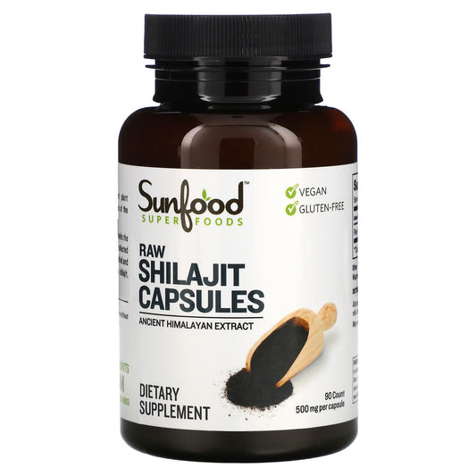 Sunfood-Raw Shilajit-500 mg-90 Capsules