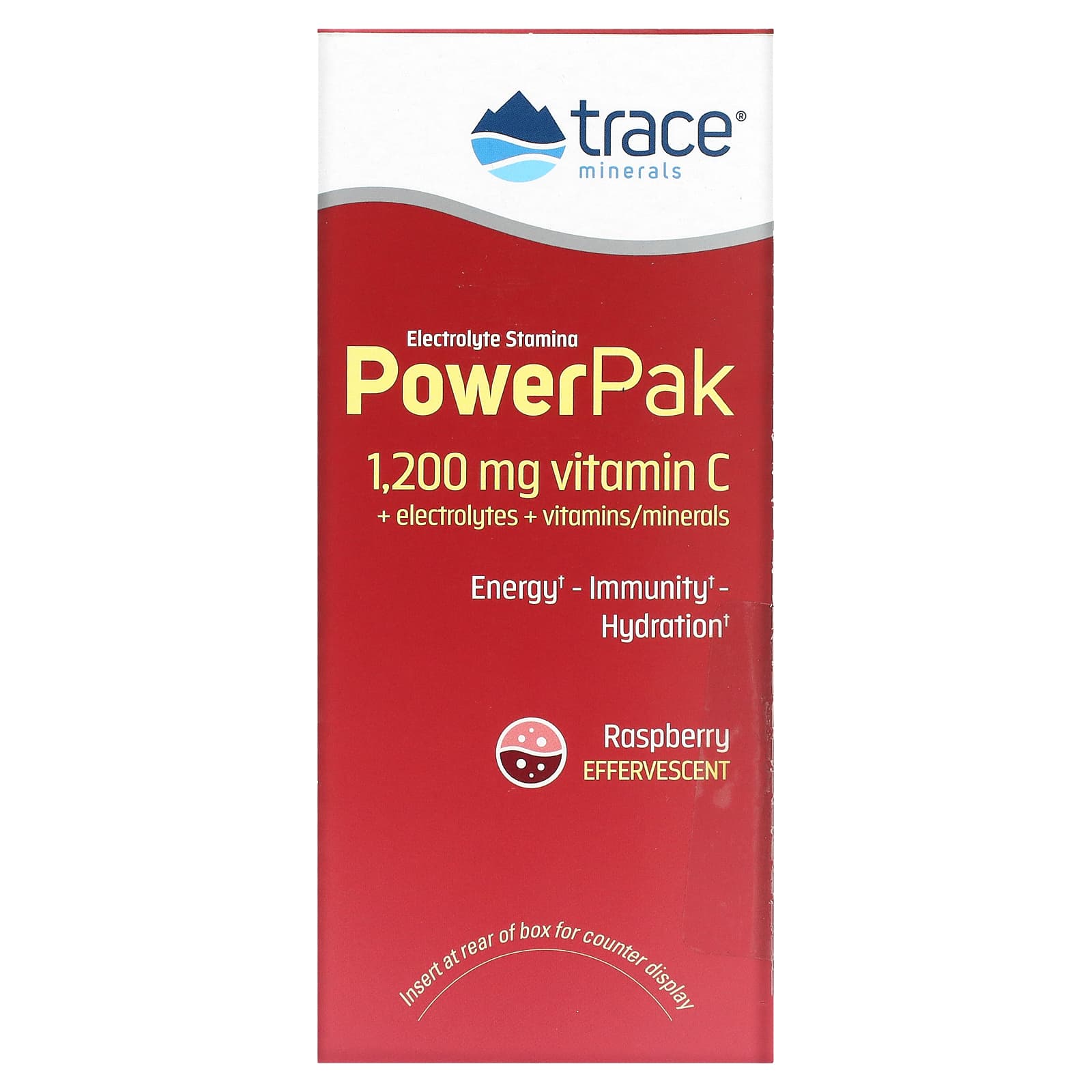 Trace Minerals ®-Electrolyte Stamina PowerPak-Raspberry-30 Packets-0.18 oz (5.1 g) Each