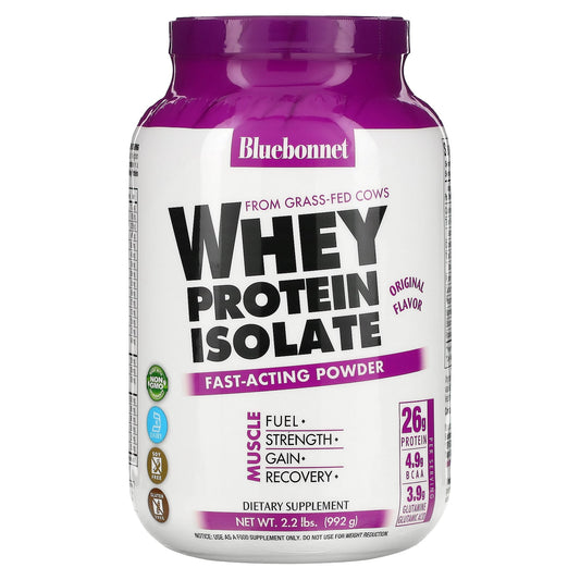 Bluebonnet Nutrition-Whey Protein Isolate-Original-2.2 lbs (992 g)