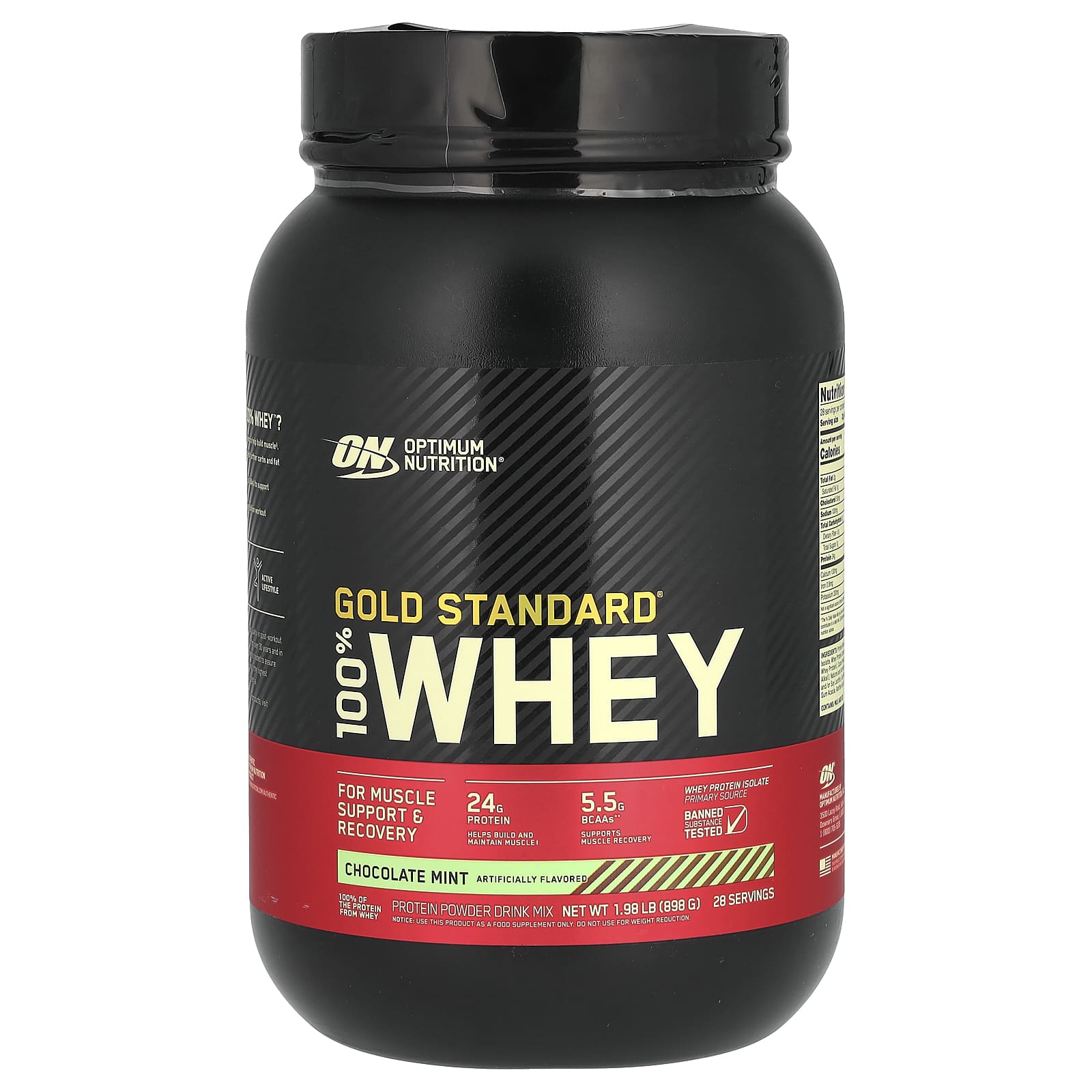 Optimum Nutrition-Gold Standard 100% Whey-Chocolate Mint-1.98 lb (898 g)