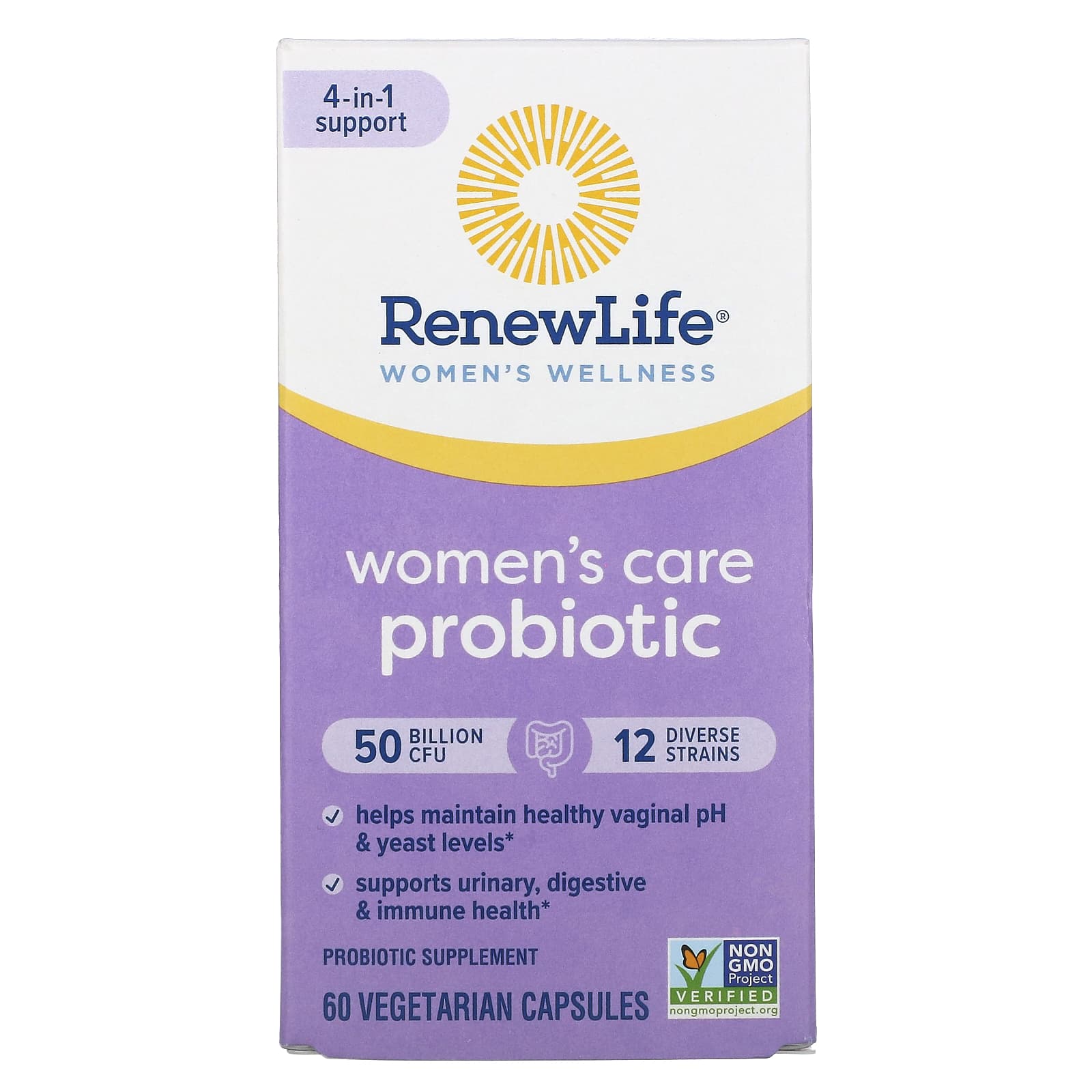 Renew Life-Women's Care Probiotic-50 Billion CFU-60 Vegetarian Capsules