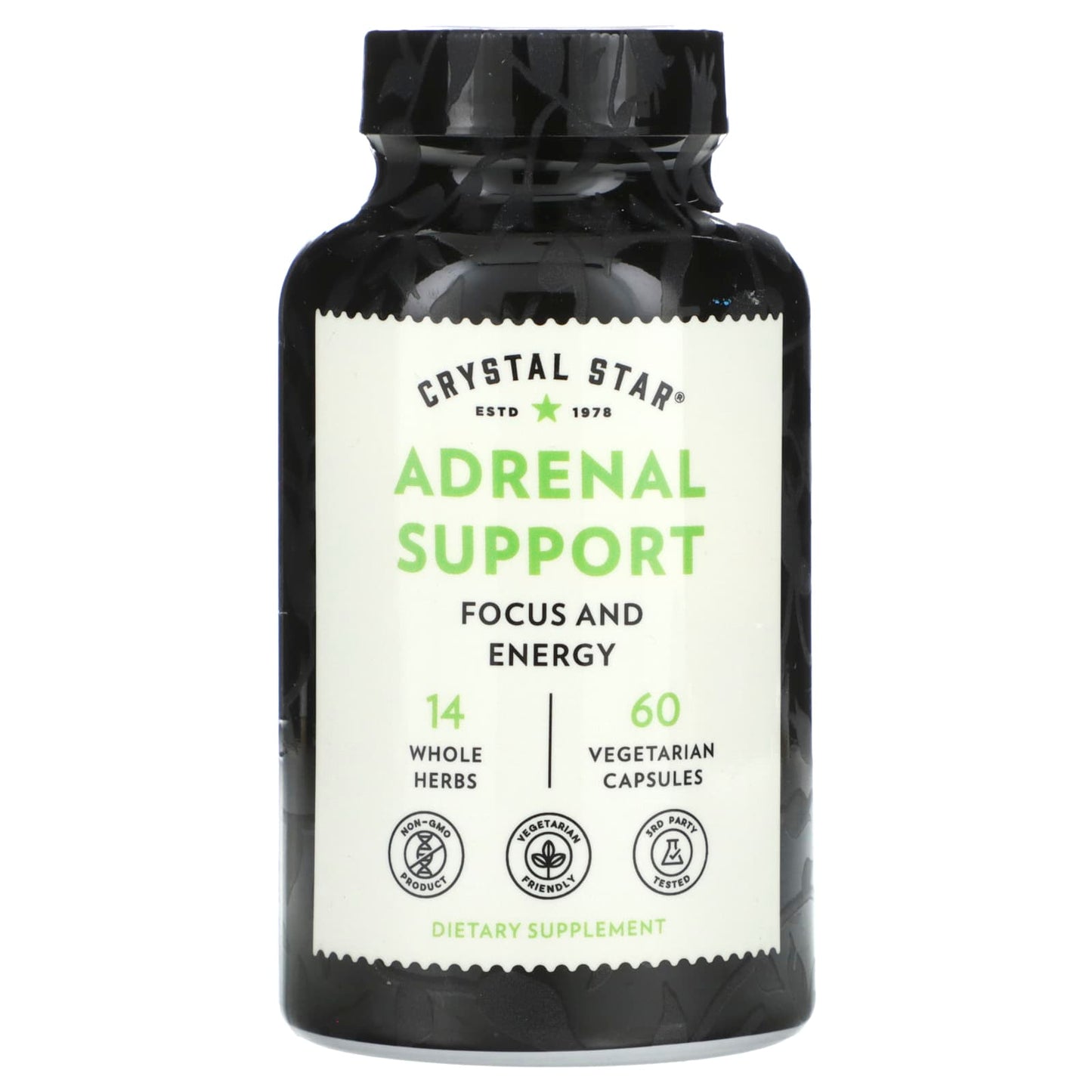 Crystal Star-Adrenal Support-60 Vegetarian Capsules