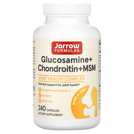 Jarrow Formulas-Glucosamine + Chondroitin + MSM-240 Capsules