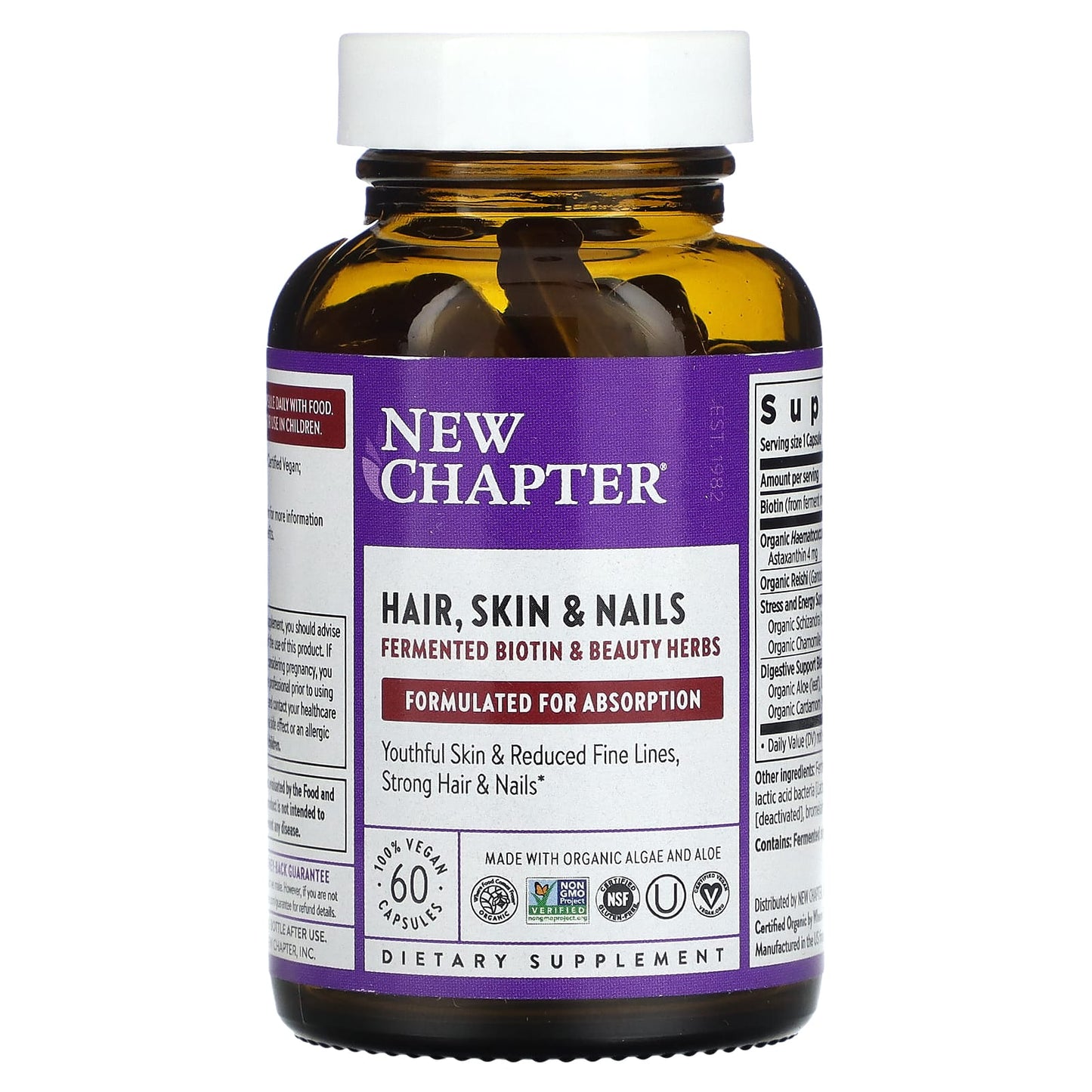 New Chapter, Hair, Skin & Nails, 60 Vegan Capsules