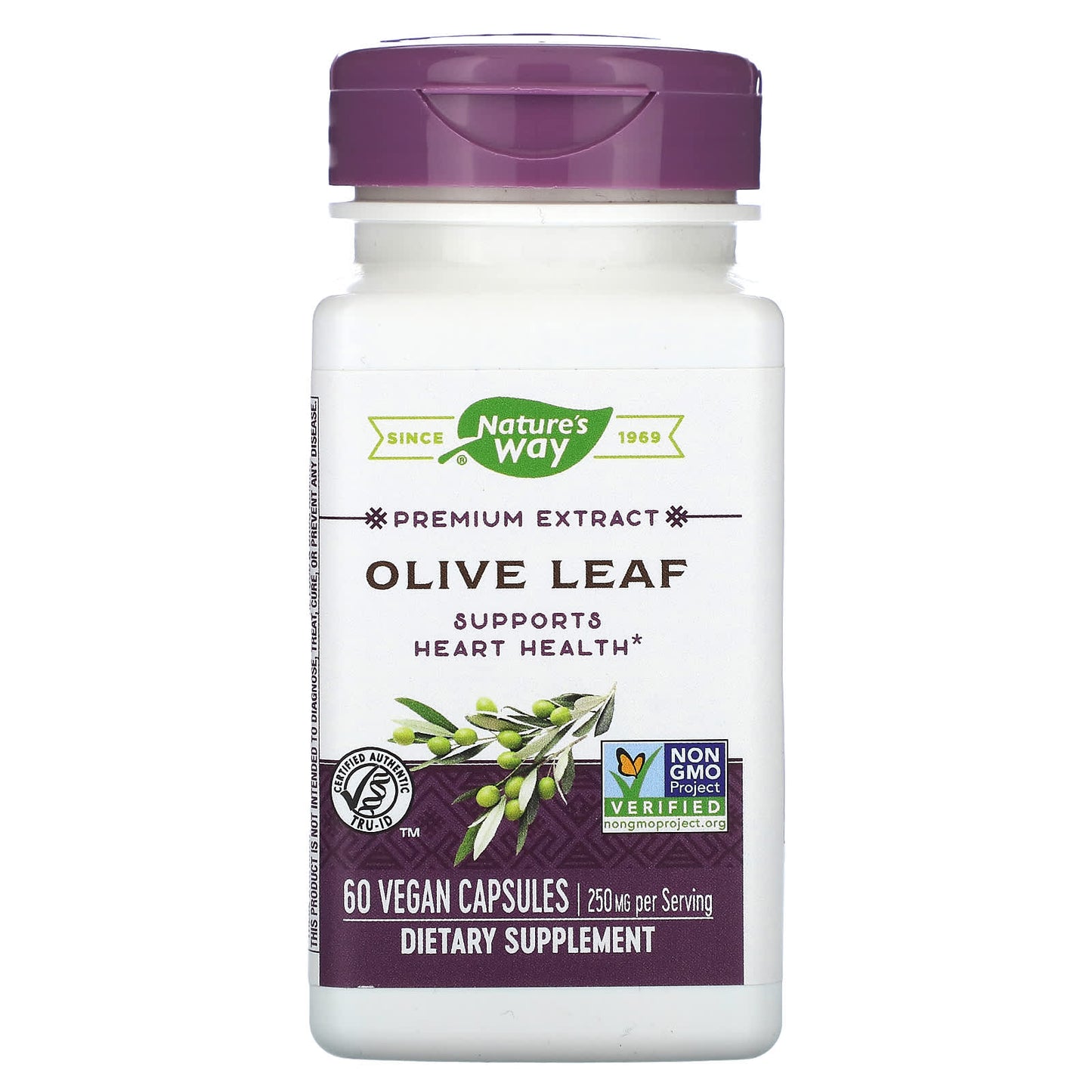 Nature's Way-Premium Extract-Olive Leaf-250 mg-60 Vegan Capsules